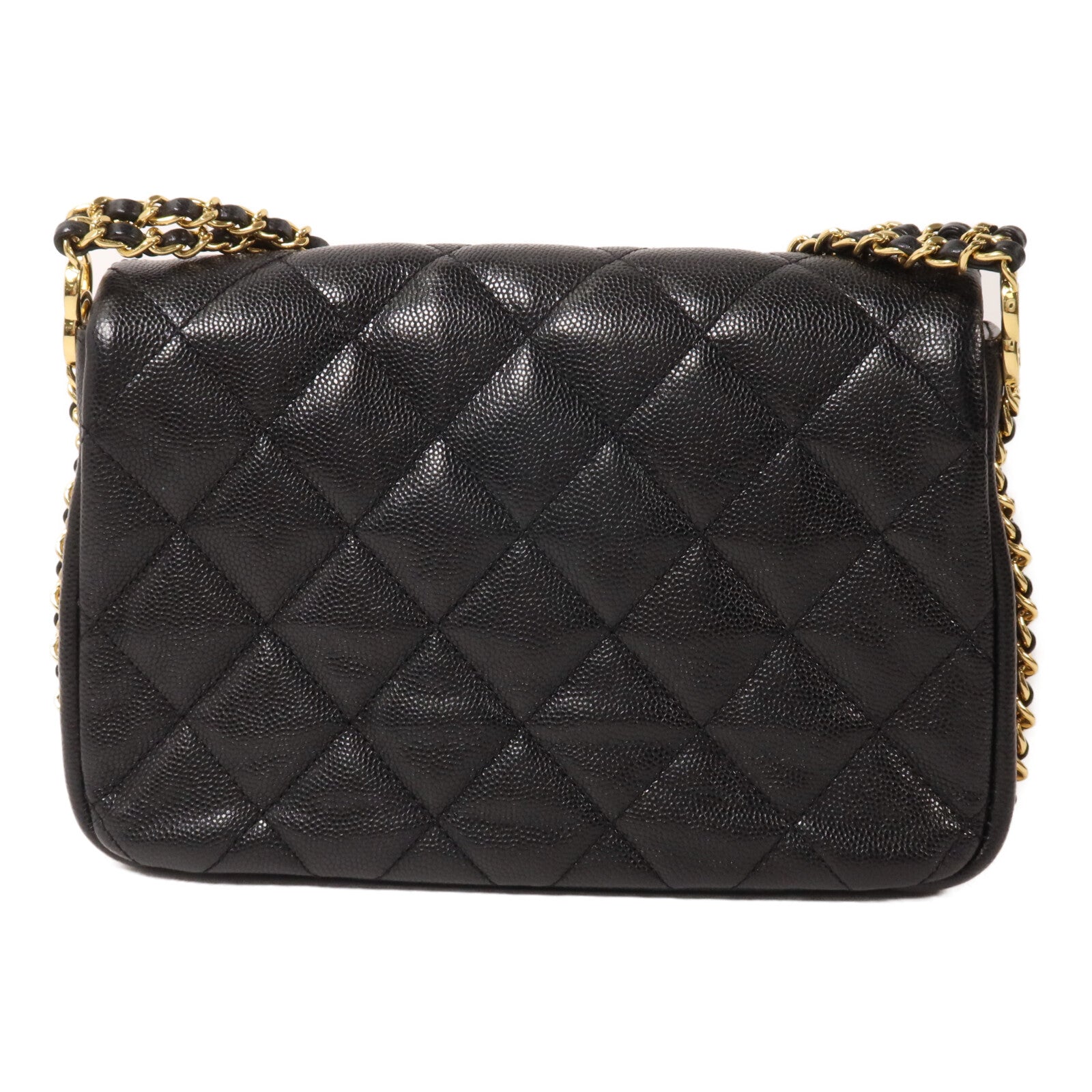 CHANEL 牛皮皮革Mini Flap Bag鏈帶肩背袋