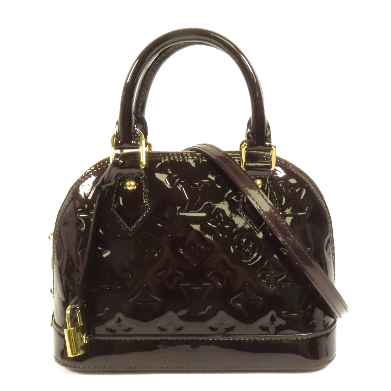 LOUIS VUITTON Vernis Alma BB金扣手挽肩背兩用袋
