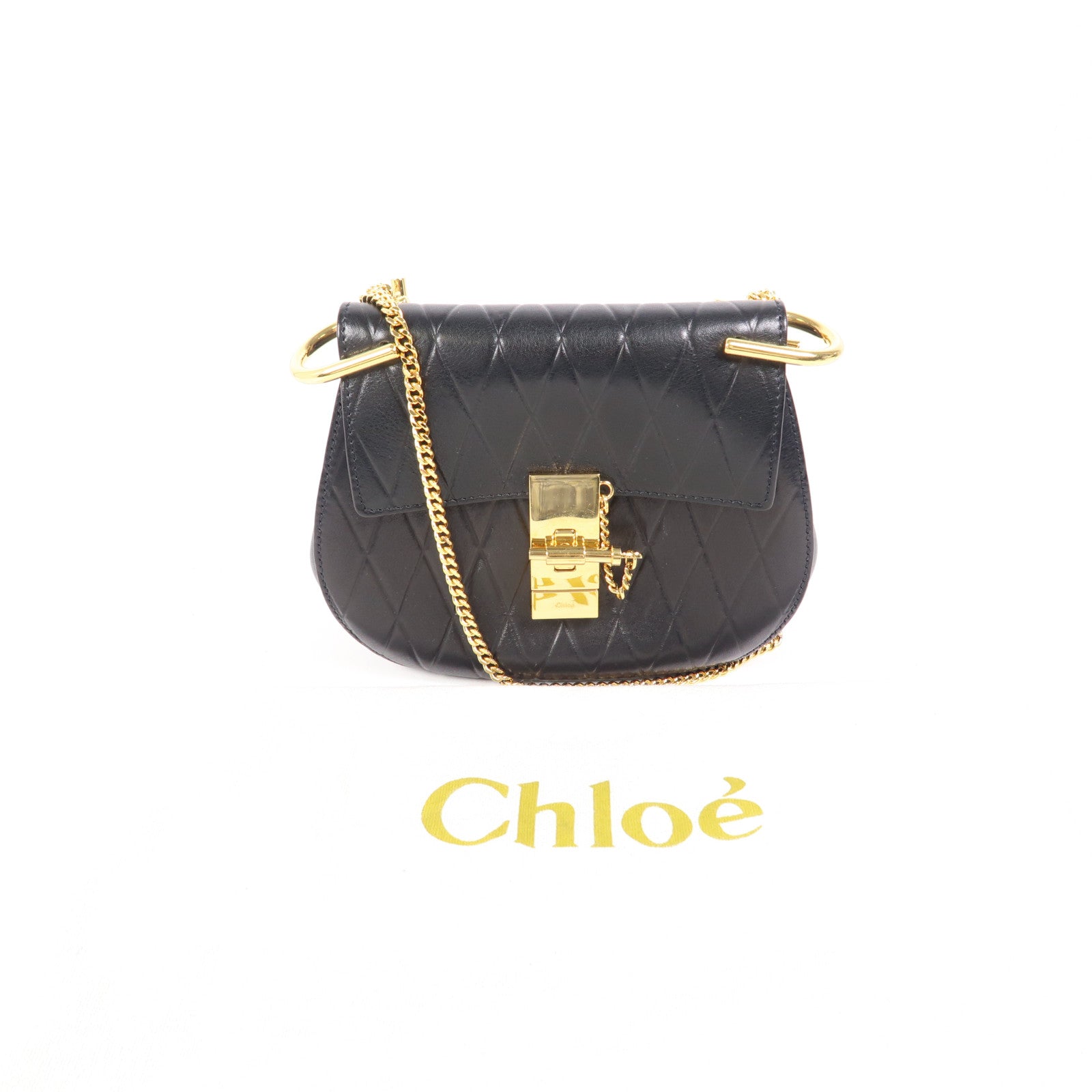 Chloe 牛皮皮革Shoulder Bag金扣鏈帶肩背袋