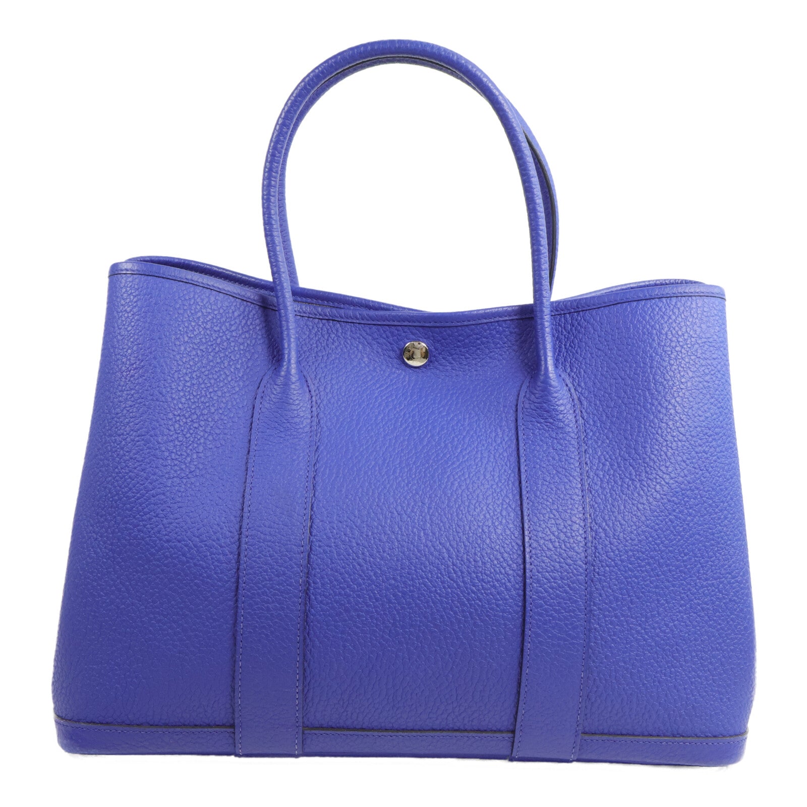 HERMES Negonda皮革GardenParty PM手挽袋Bleu Royal