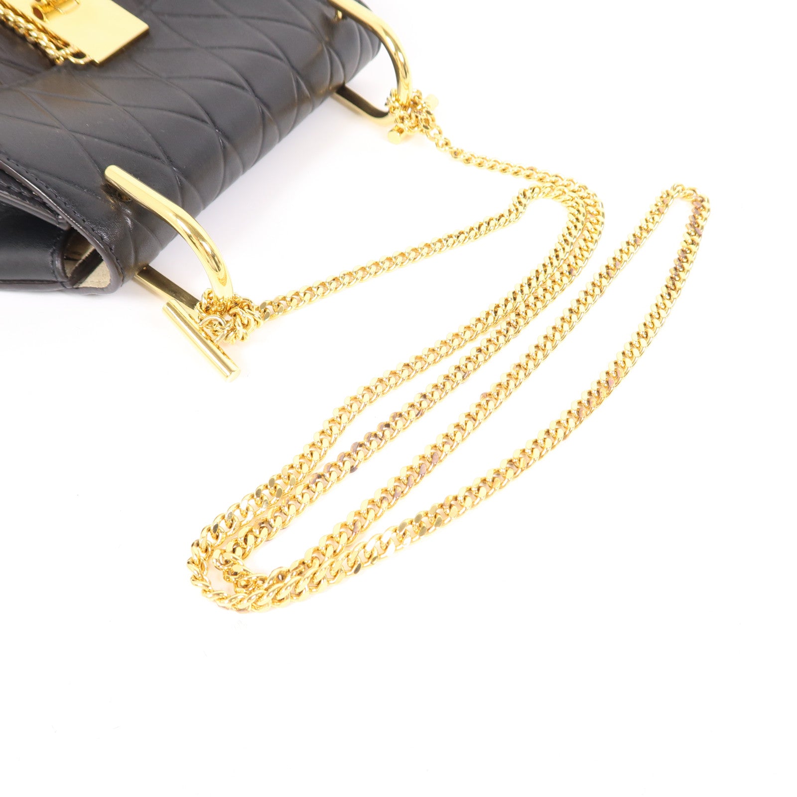 Chloe 牛皮皮革Shoulder Bag金扣鏈帶肩背袋