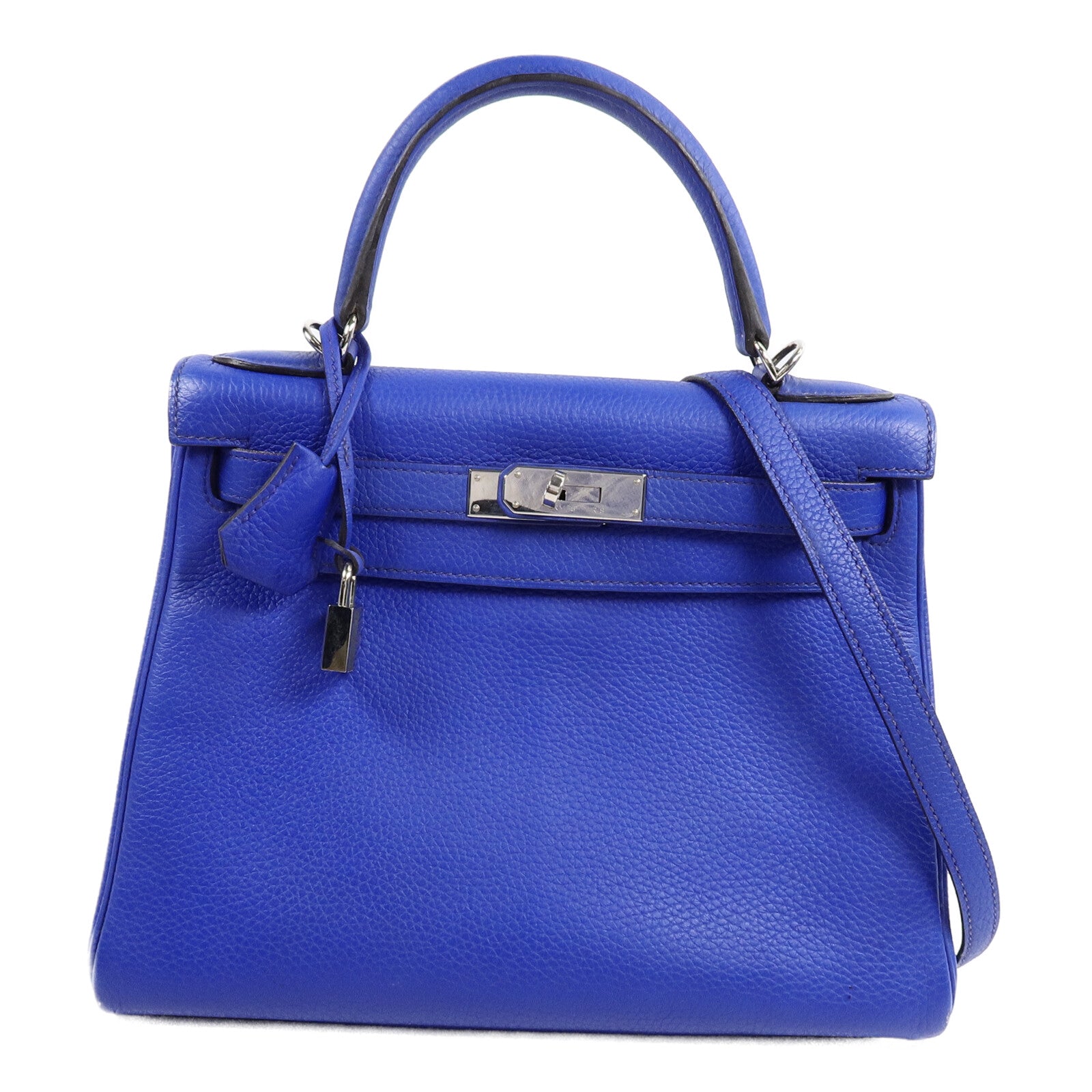 HERMES Togo皮革Kelly 28手挽肩背兩用袋Electric Blue