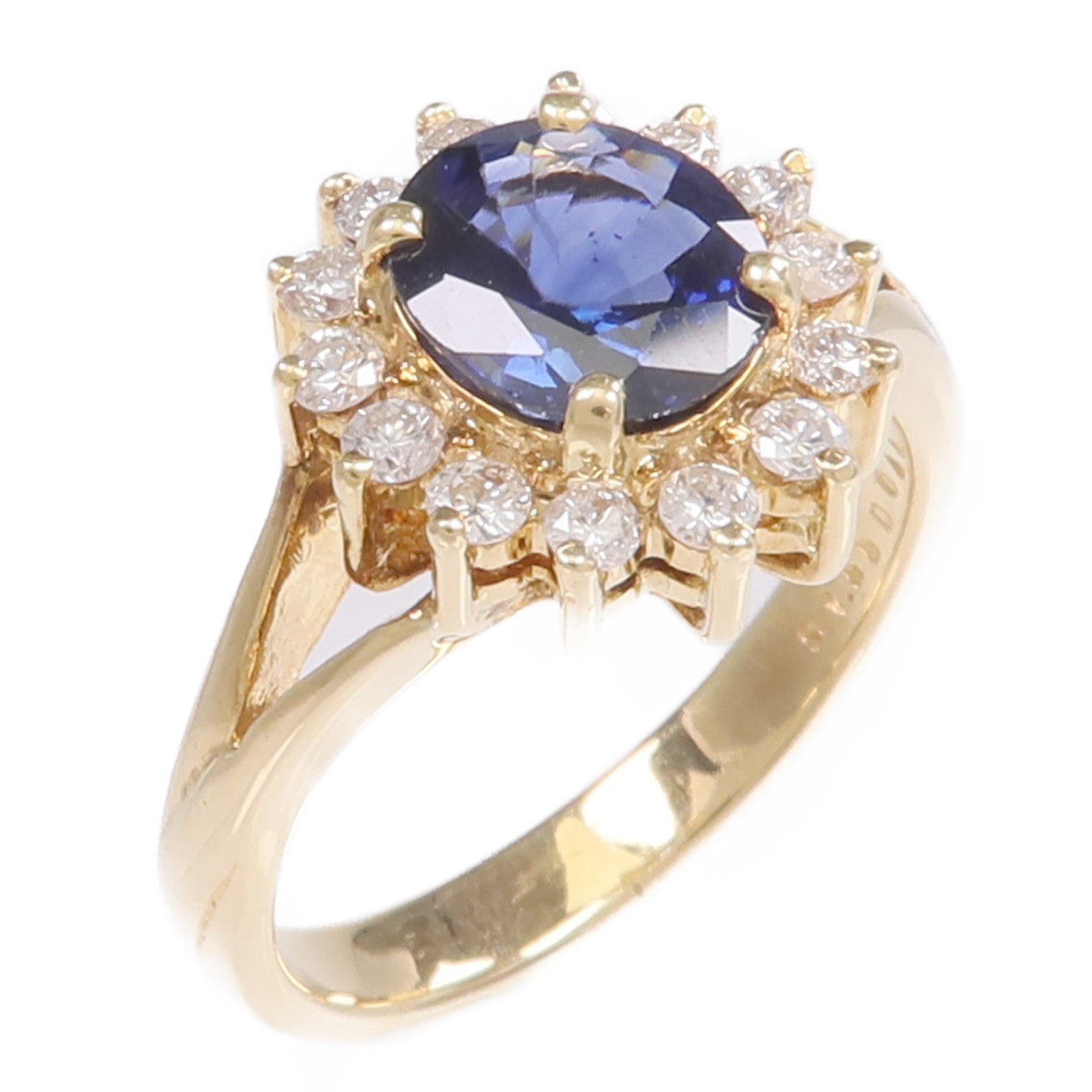 JEWELRY 18K黃金Sapphire Diamond Ring藍寶石/鑽石戒指