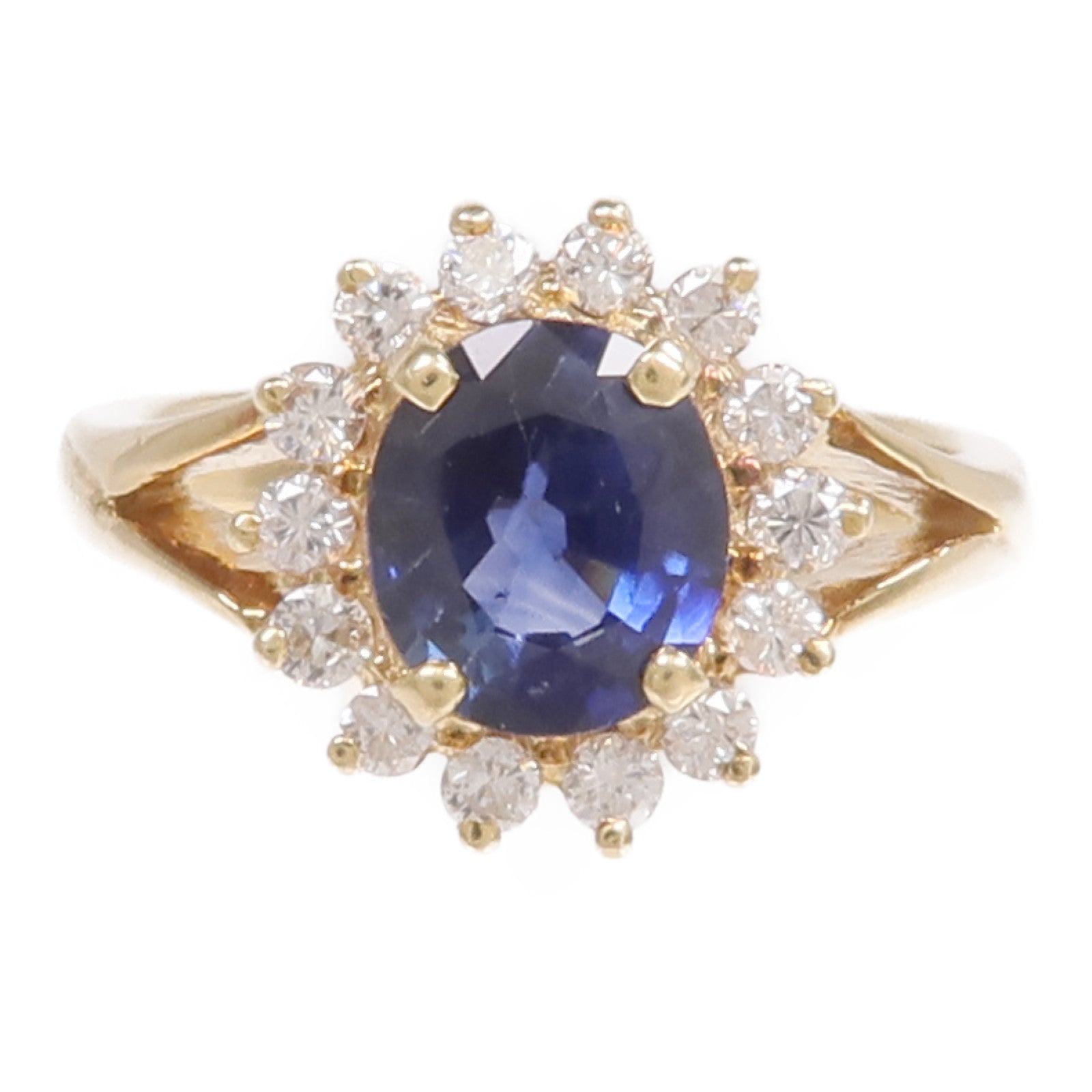 JEWELRY 18K黃金Sapphire Diamond Ring藍寶石/鑽石戒指