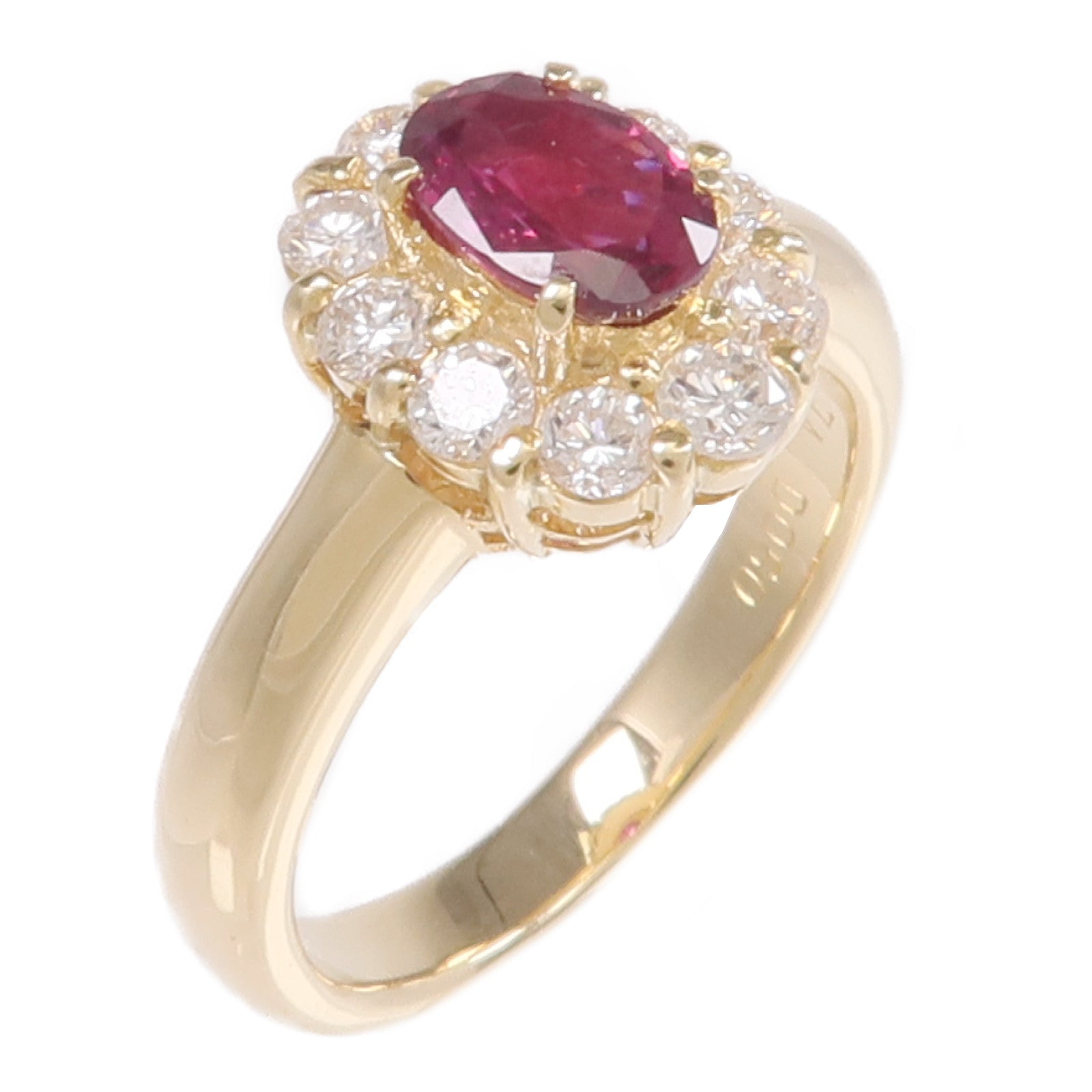 JEWELRY 18K黃金Ruby Diamond Ring紅寶石/鑽石戒指