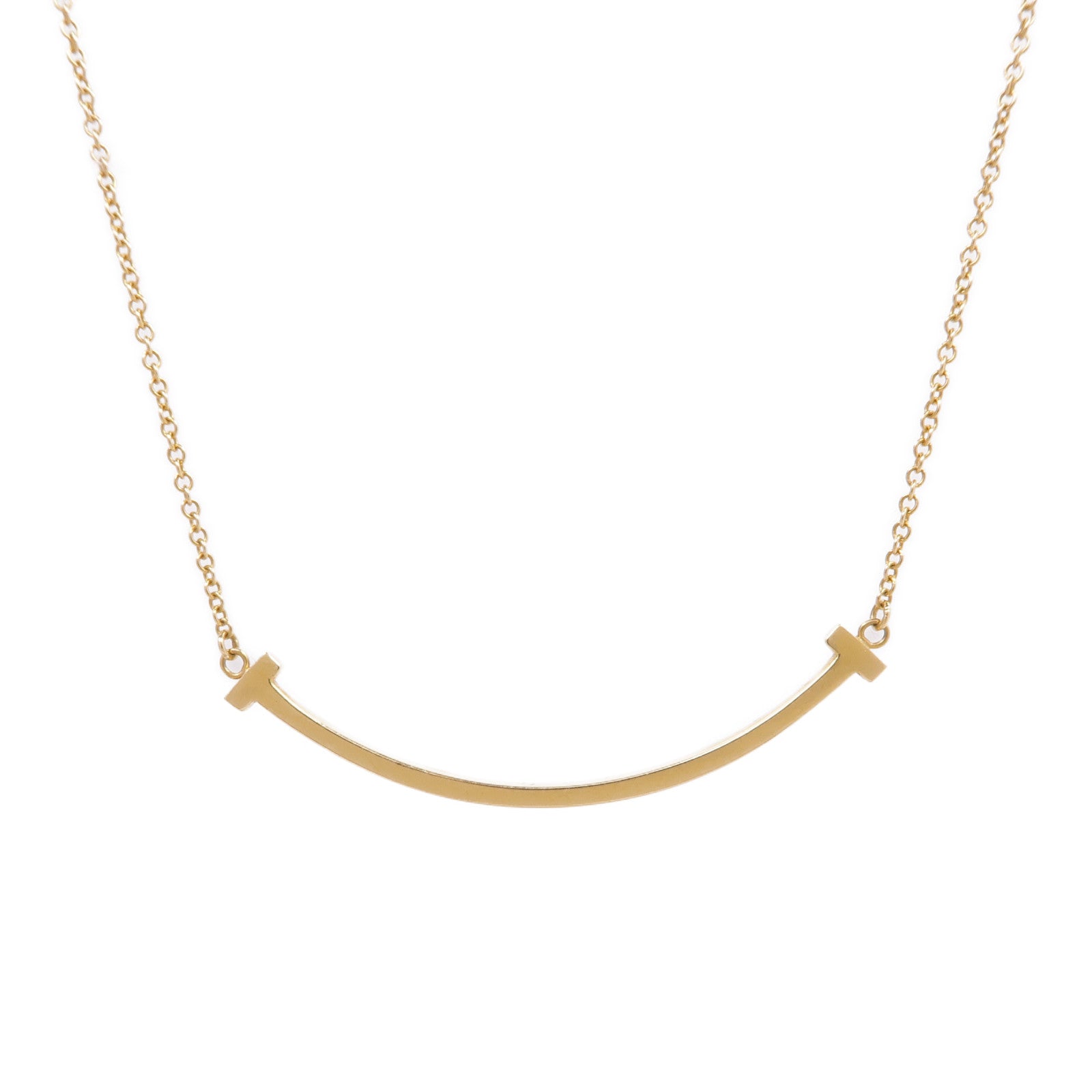 TIFFANY&CO 18K黃金T Smile Necklace項鍊