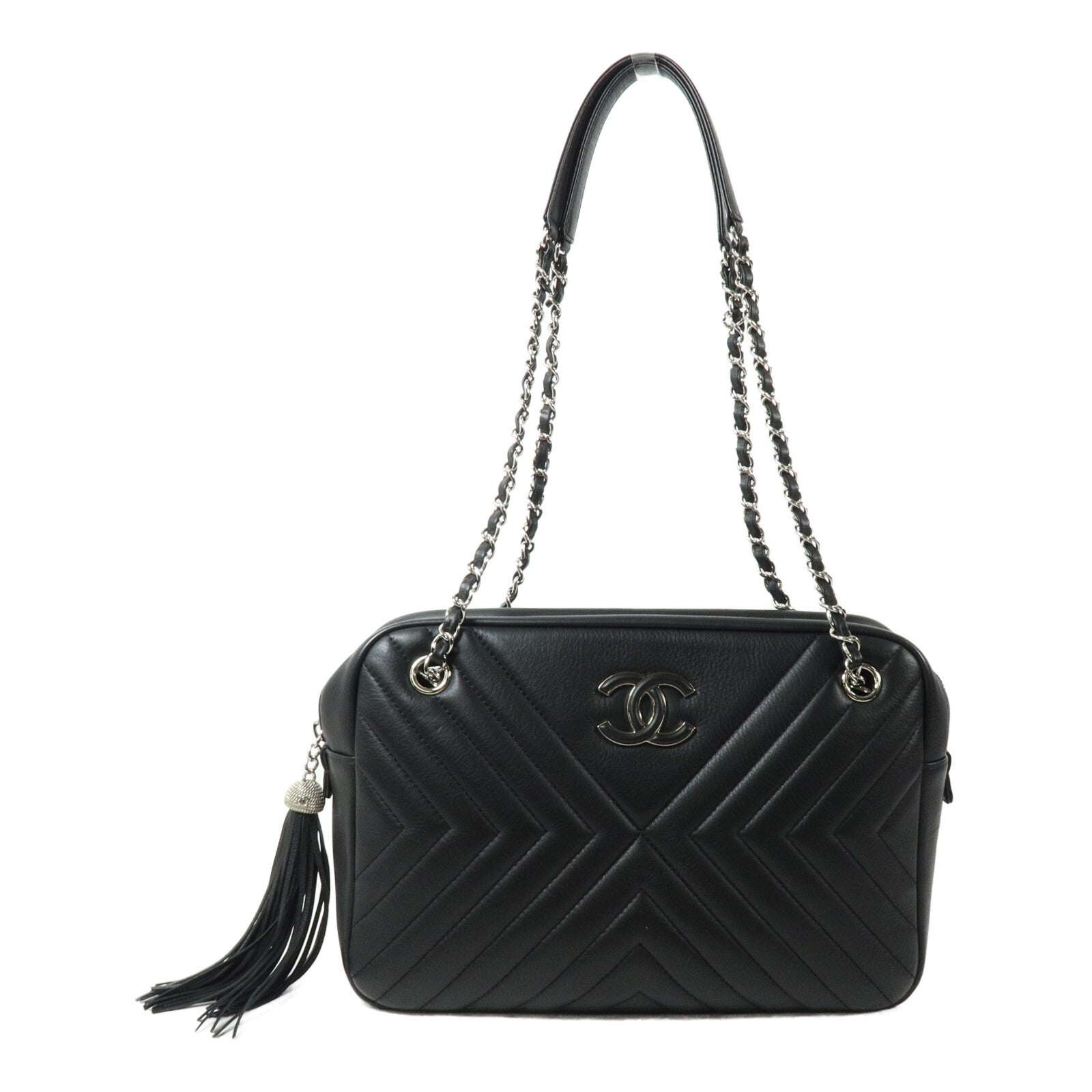 CHANEL 牛皮皮革Shoulder Bag 鏈帶肩背袋