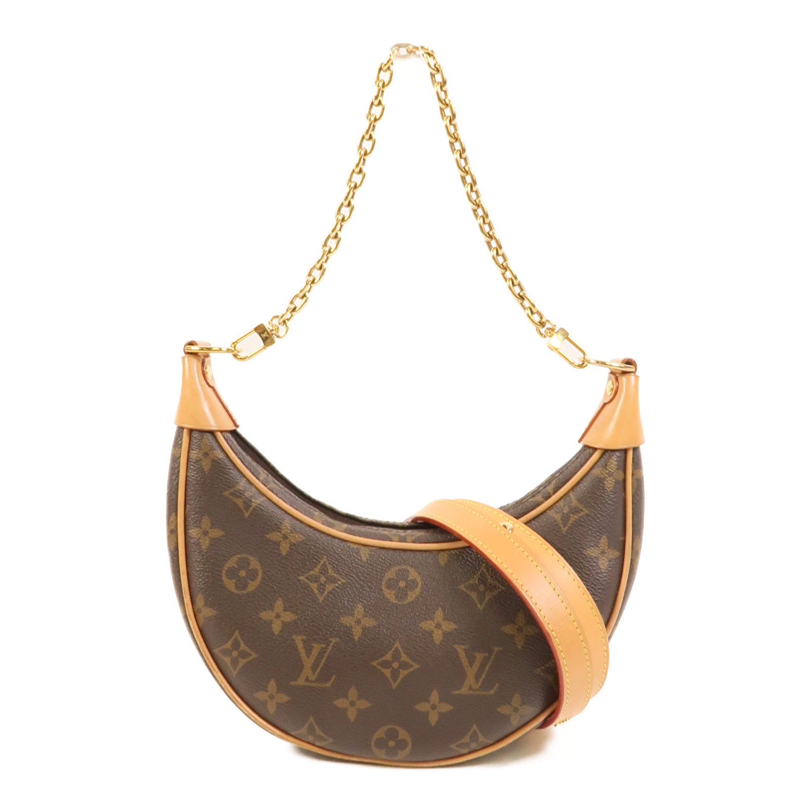LOUIS VUITTON Monogram Loop金扣肩背袋棕色