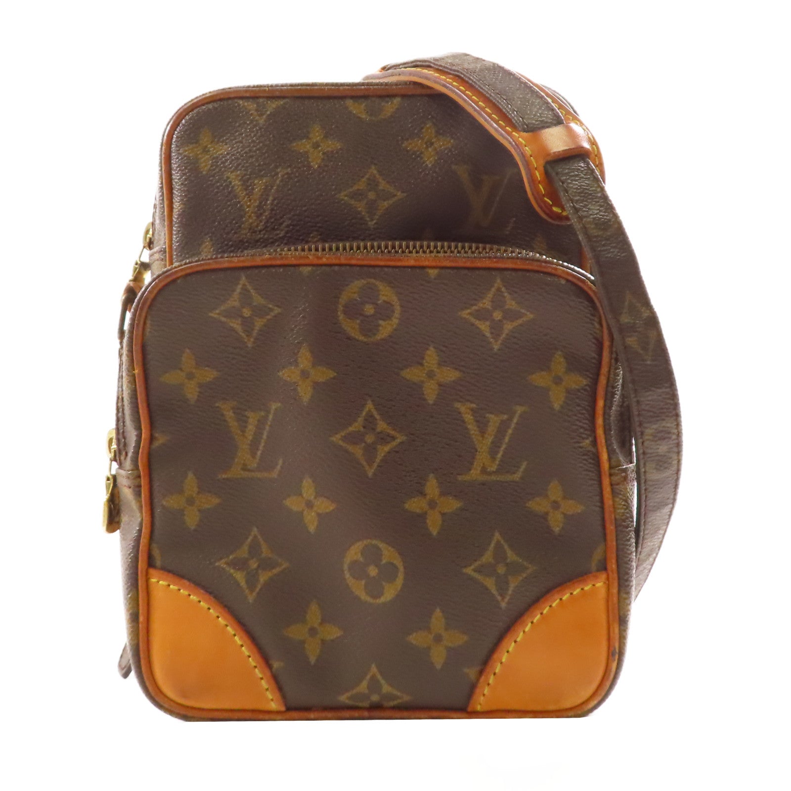LOUIS VUITTON Monogram Amazon金扣肩背袋棕色