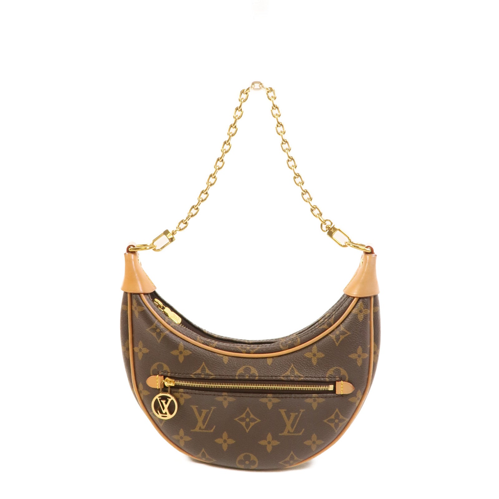 LOUIS VUITTON Monogram Loop金扣肩背袋棕色
