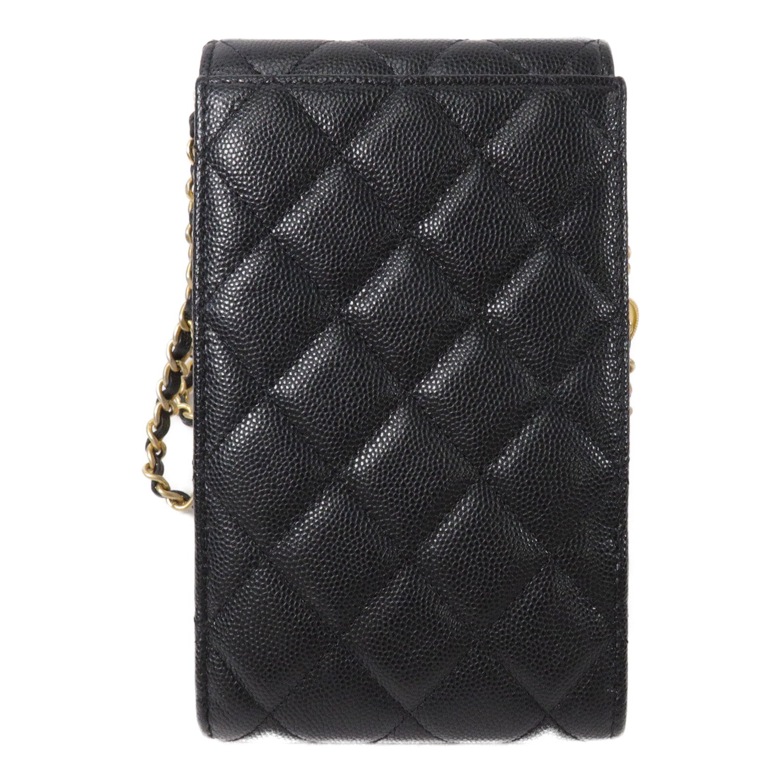 CHANEL 牛皮皮革Phone Bag鏈帶肩背袋
