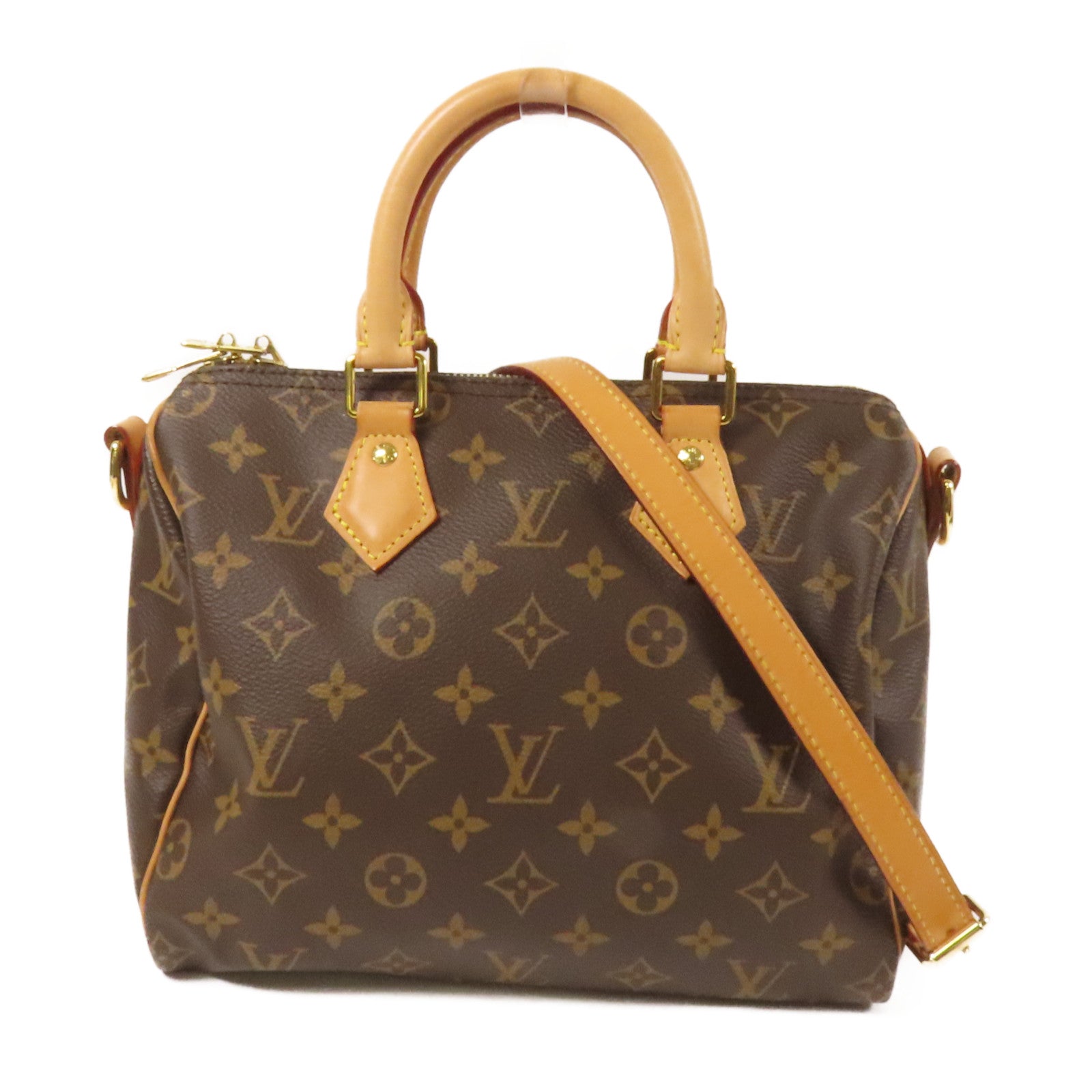 LOUIS VUITTON Monogram Speedy Bandouliere 25金扣手挽肩背兩用袋