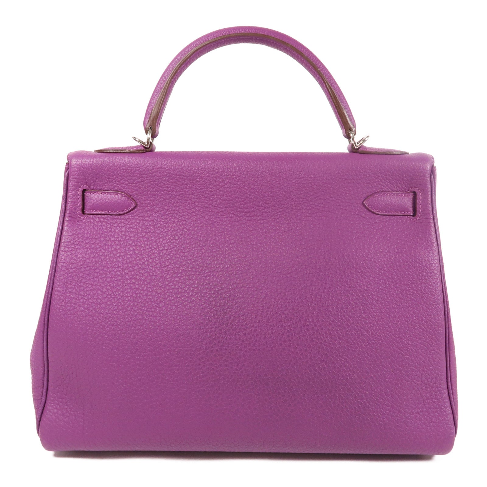 HERMES Togo皮革Kelly 32銀扣手挽肩背兩用袋Anemone