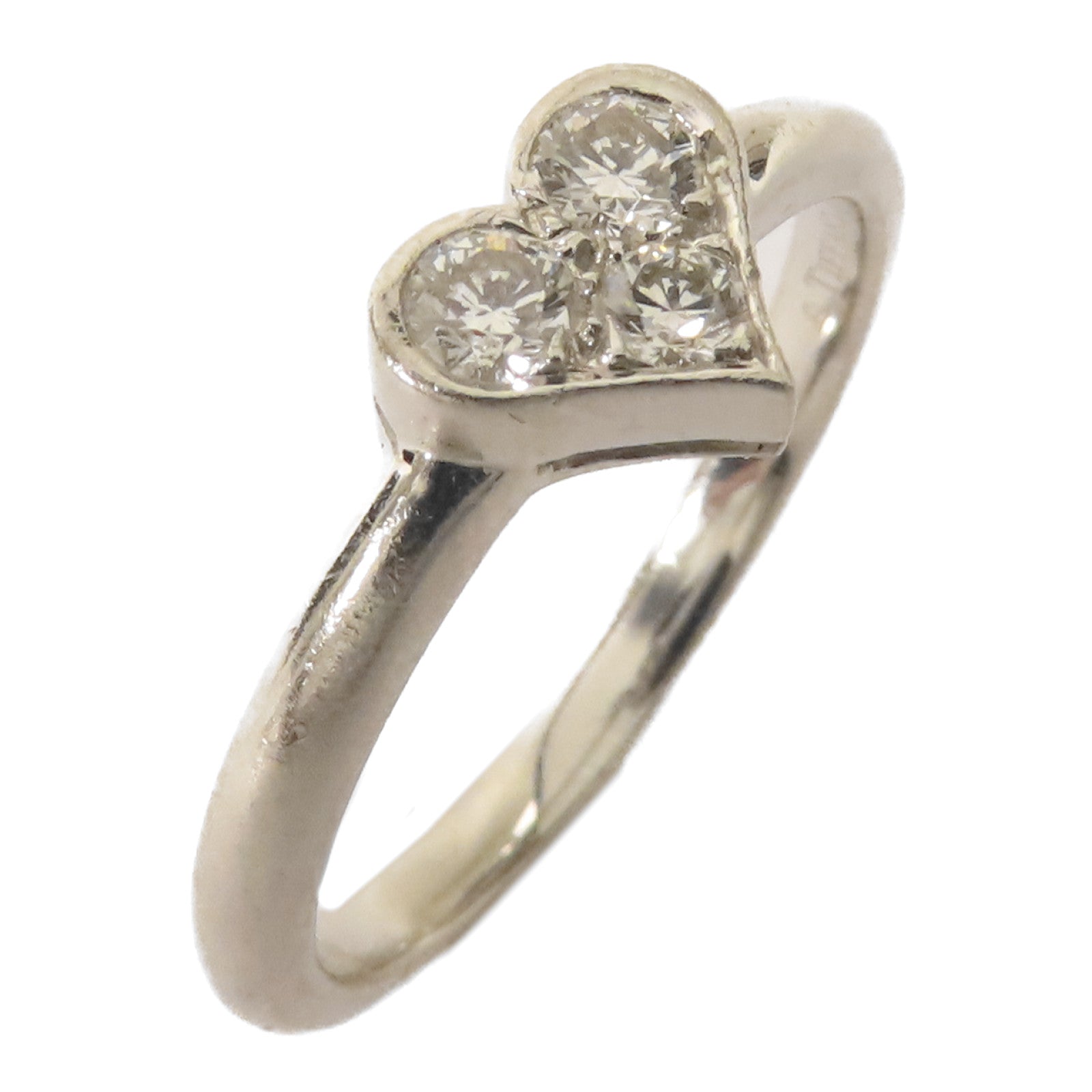 TIFFANY&CO 【激減優惠】PT950鉑金Diamond Heart Ring鑽石戒指US#6