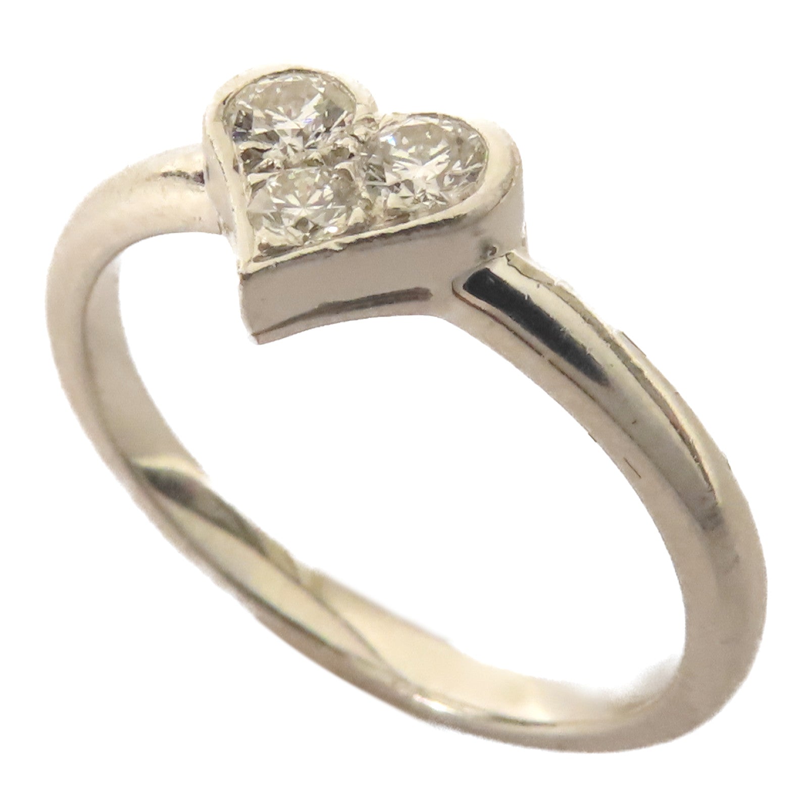 TIFFANY&CO PT950鉑金Diamond Heart Ring鑽石戒指US#6