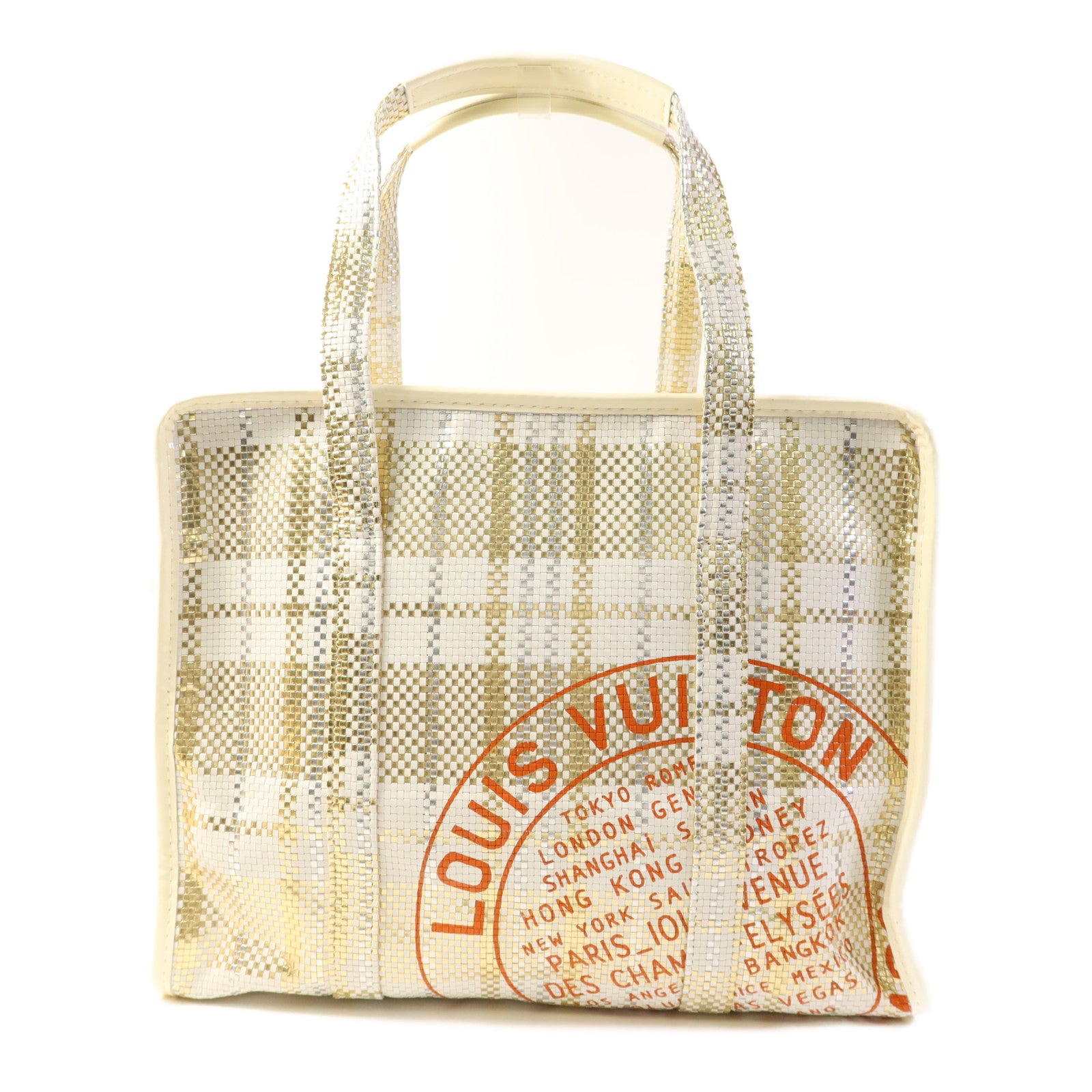 LOUIS VUITTON 皮革Street Shopper PM金扣手挽袋