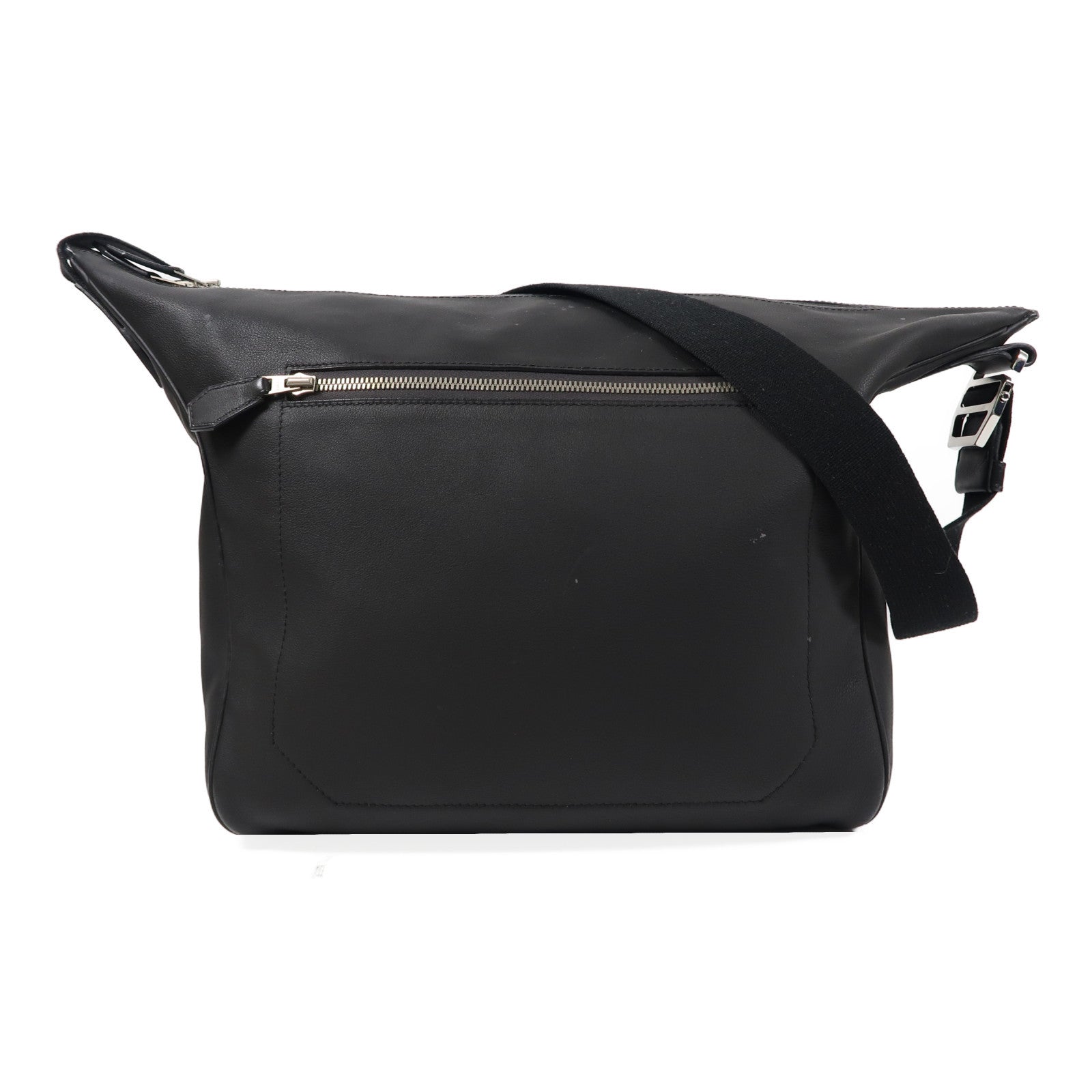 HERMES 【激減優惠】皮革Cityslide銀扣肩背袋黑色– Brand Off