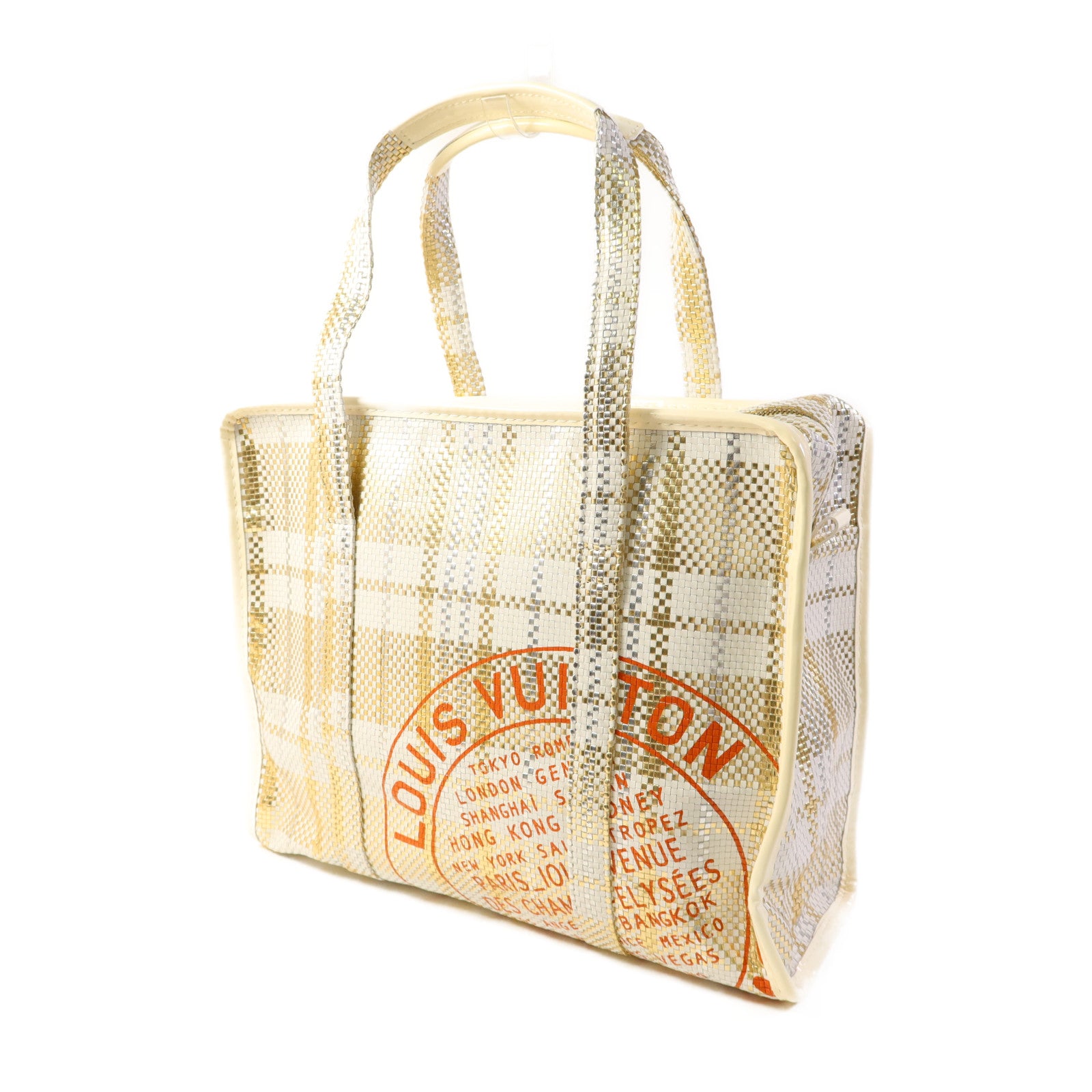 LOUIS VUITTON 皮革Street Shopper PM金扣手挽袋