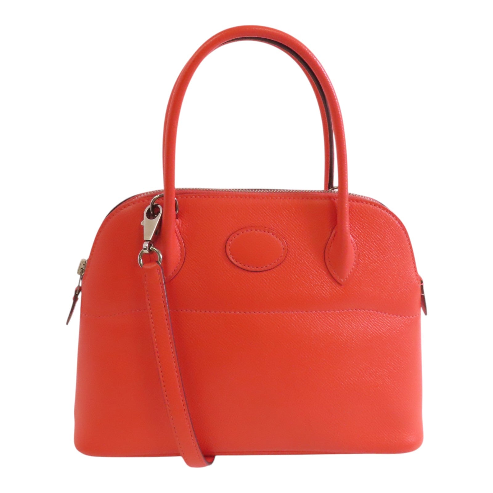 HERMES Epsom皮革Bolide 27銀扣肩背袋