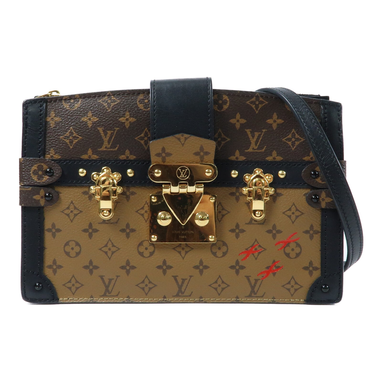 LOUIS VUITTON Monogram Reverse Trunk Clutch肩背袋