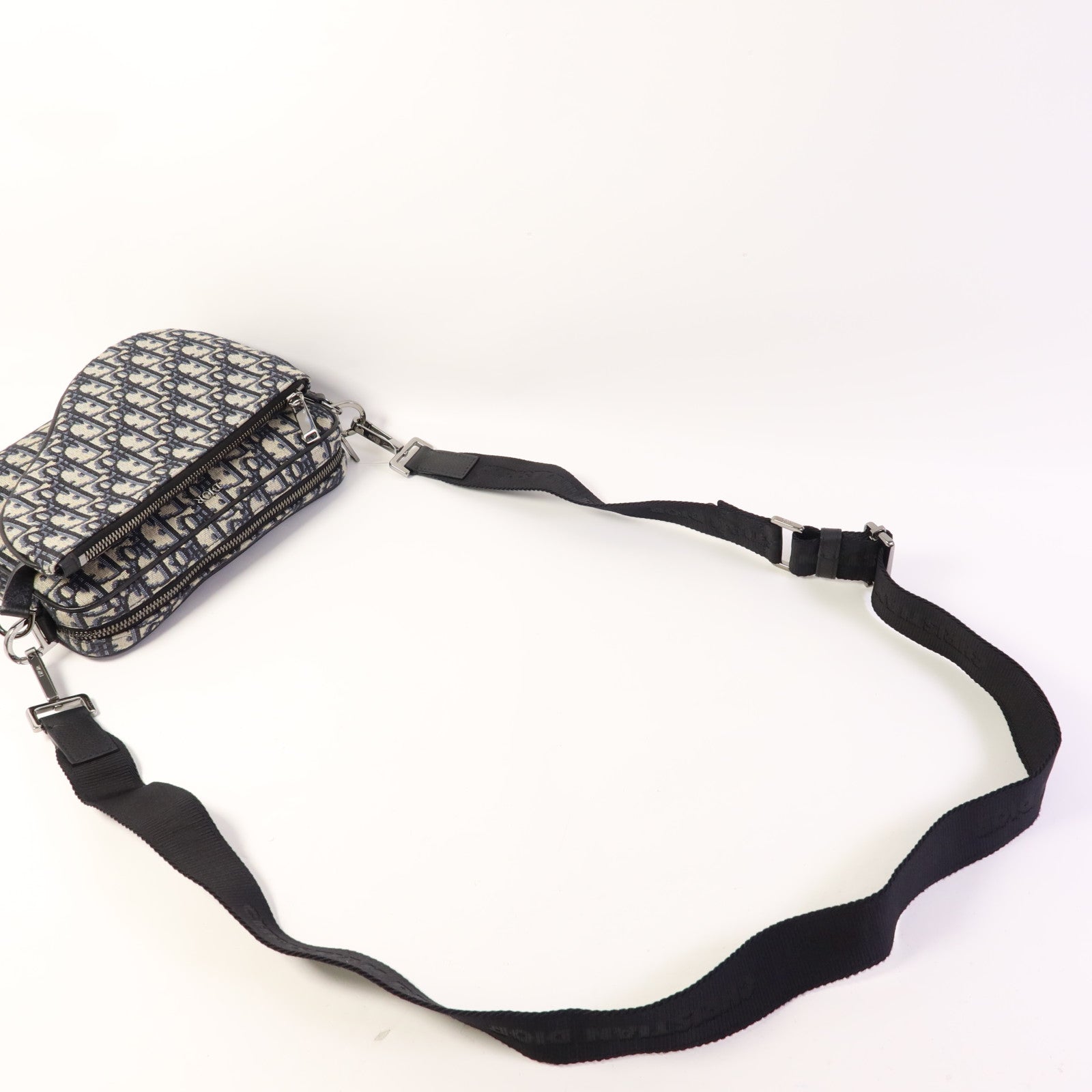 Dior 帆布Shoulder Bag銀扣肩背袋