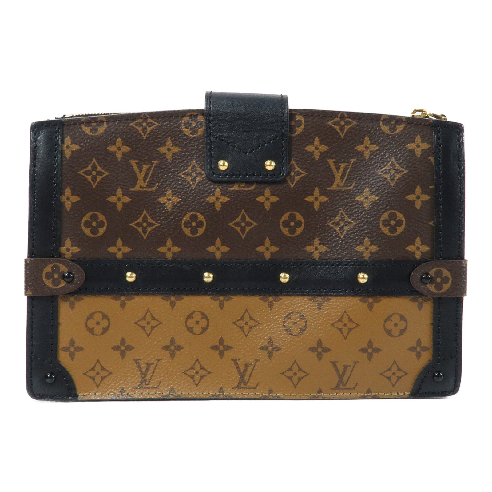 LOUIS VUITTON Monogram Reverse Trunk Clutch肩背袋