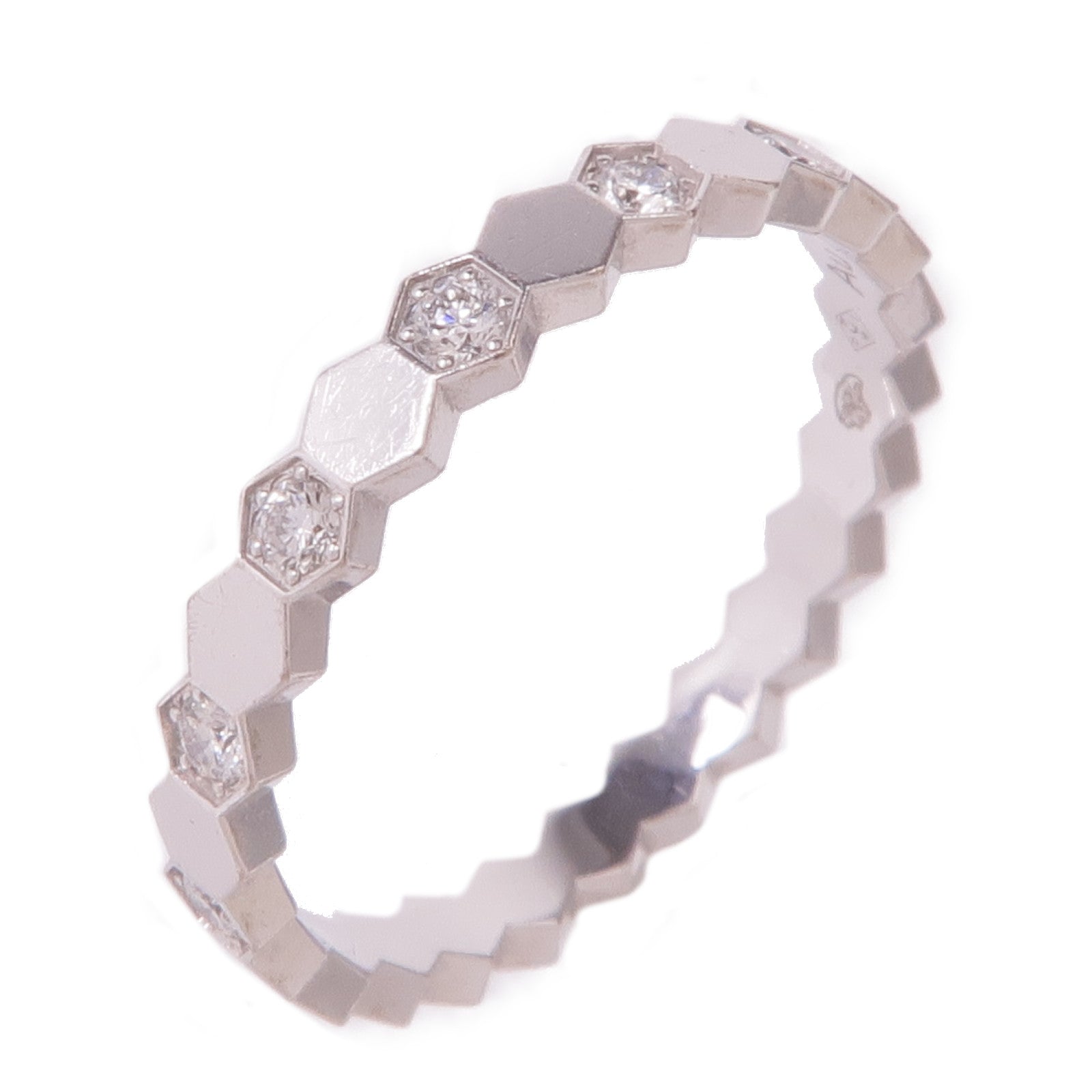 Chaumet 18K白金Bee de Chaumet Ring鑽石戒指Chaumet#48/US#4.5