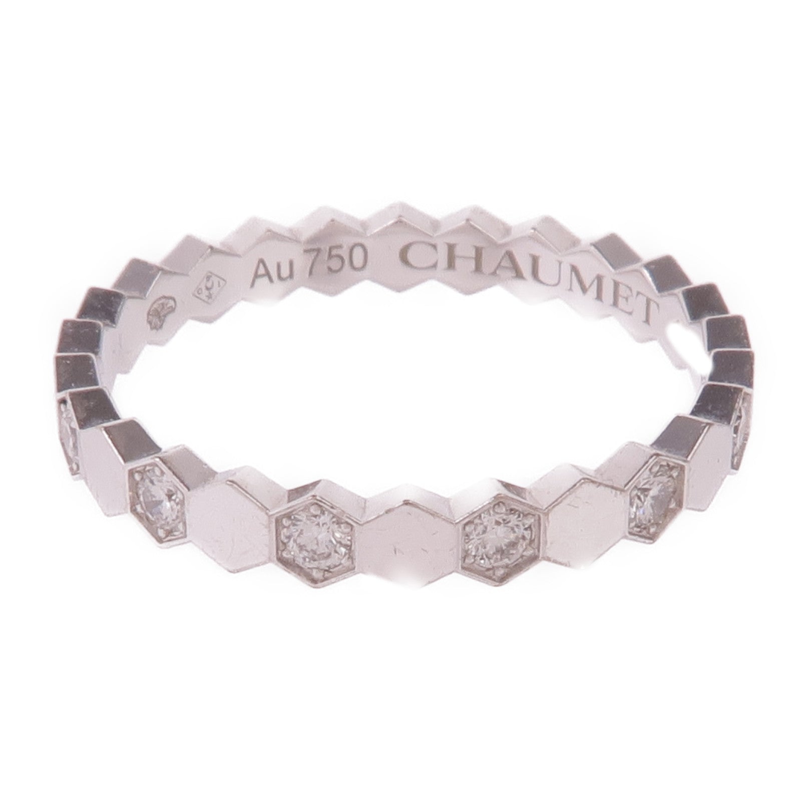 Chaumet 18K白金Bee de Chaumet Ring鑽石戒指Chaumet#48/US#4.5