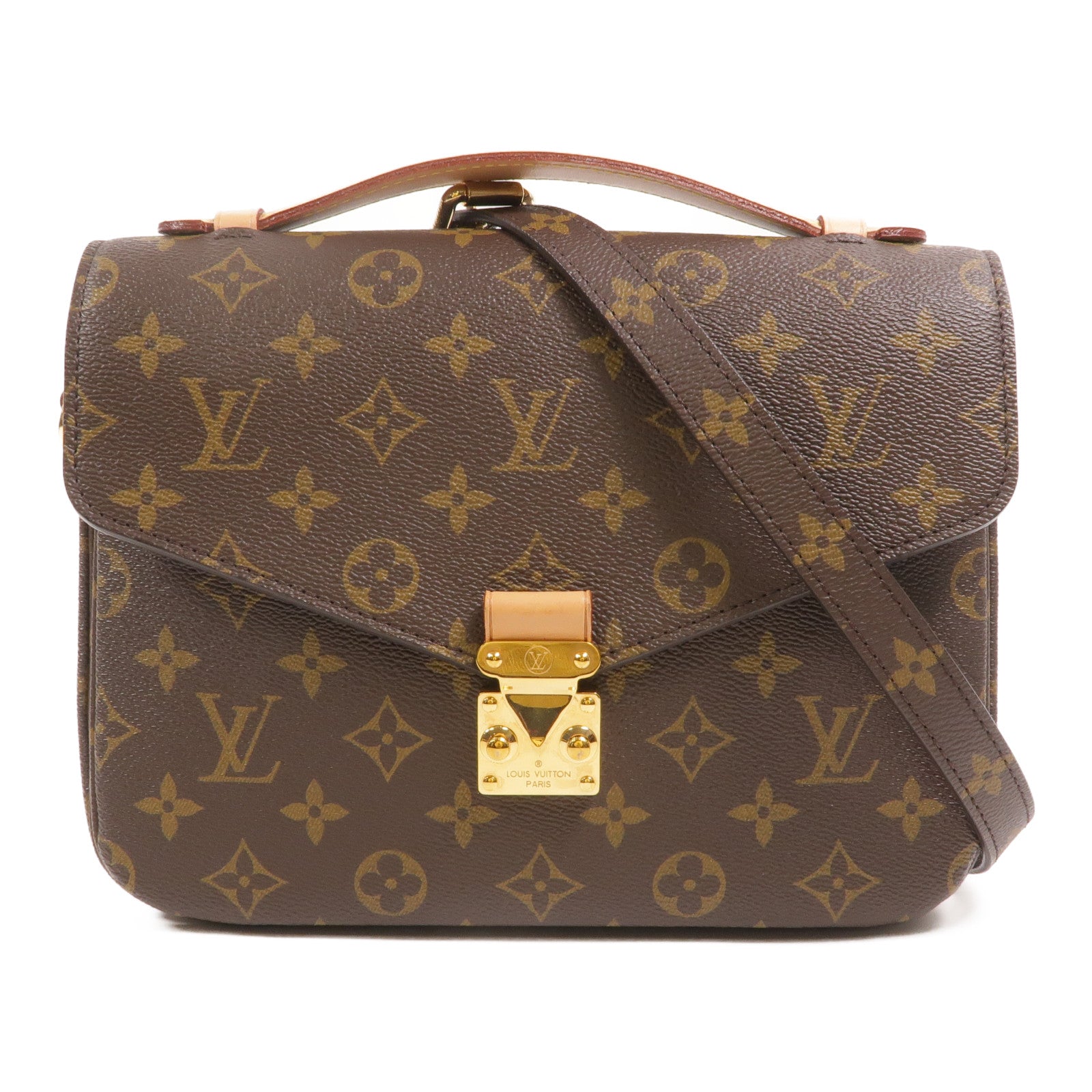 LOUIS VUITTON Monogram Pochette Metis MM金扣手挽肩背兩用袋
