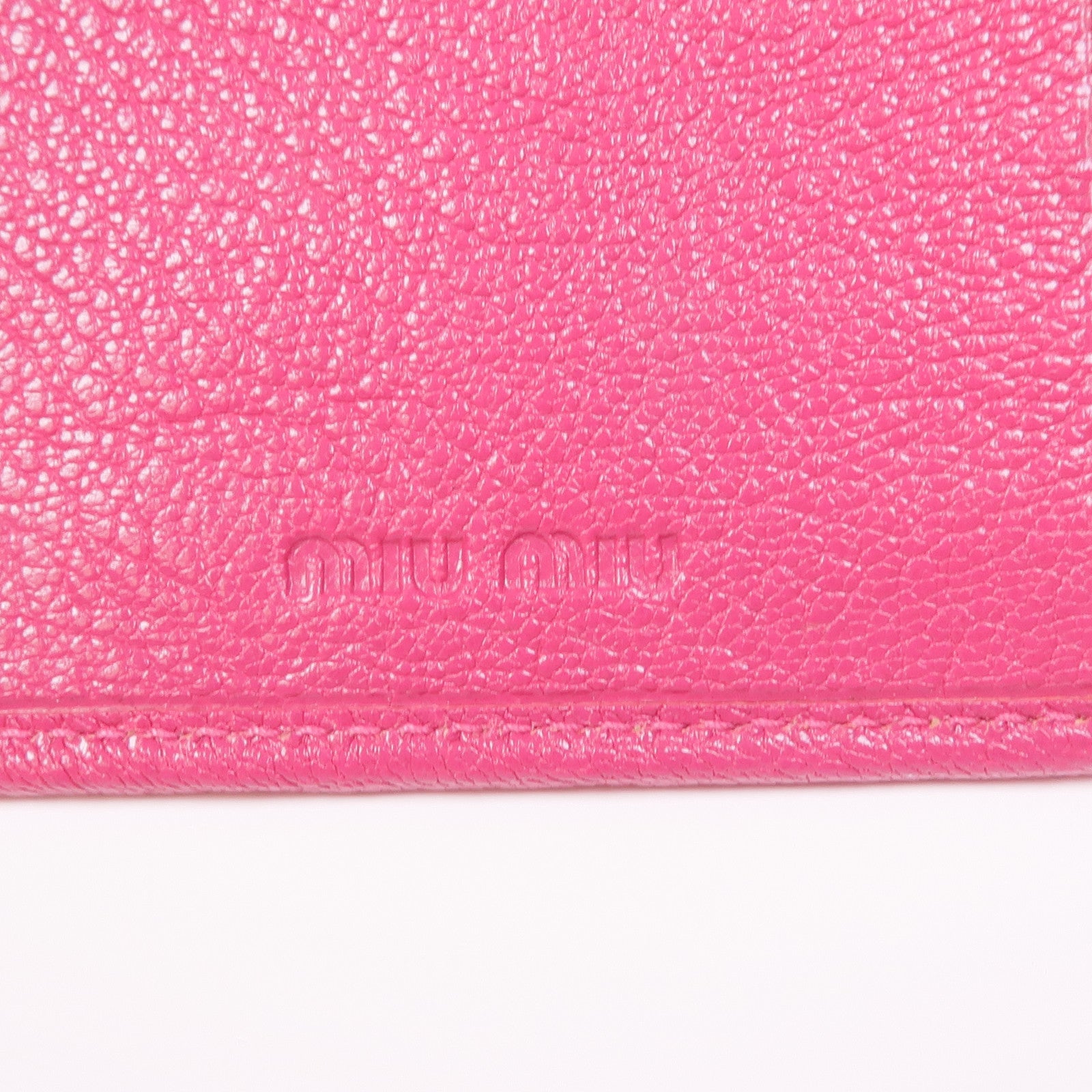Miu Miu 牛皮皮革Trifold Wallet金扣錢包