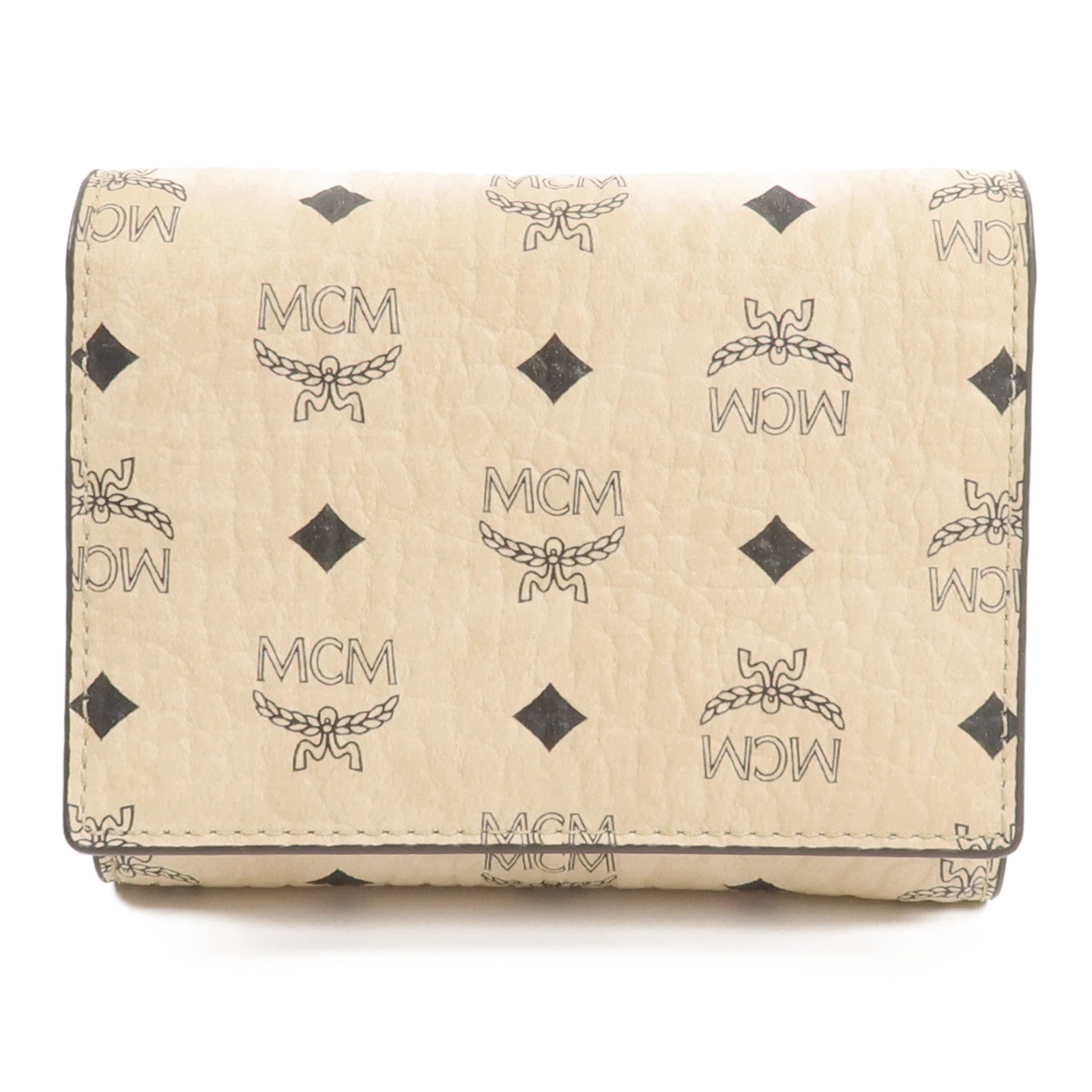 MCM 塗層帆布/牛皮皮革Wallet錢包