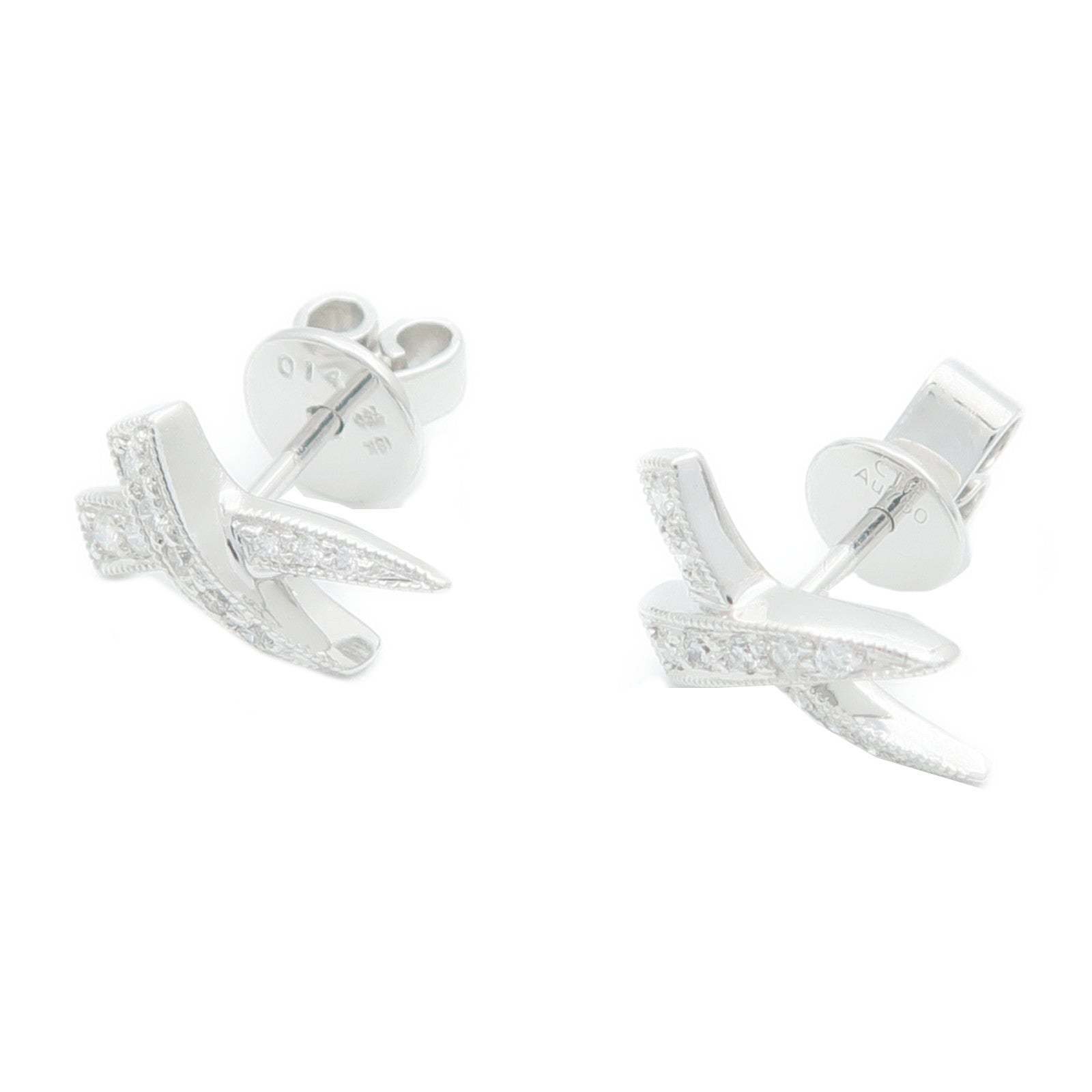JEWELRY 18K白金Diamond Earrings鑽石耳環