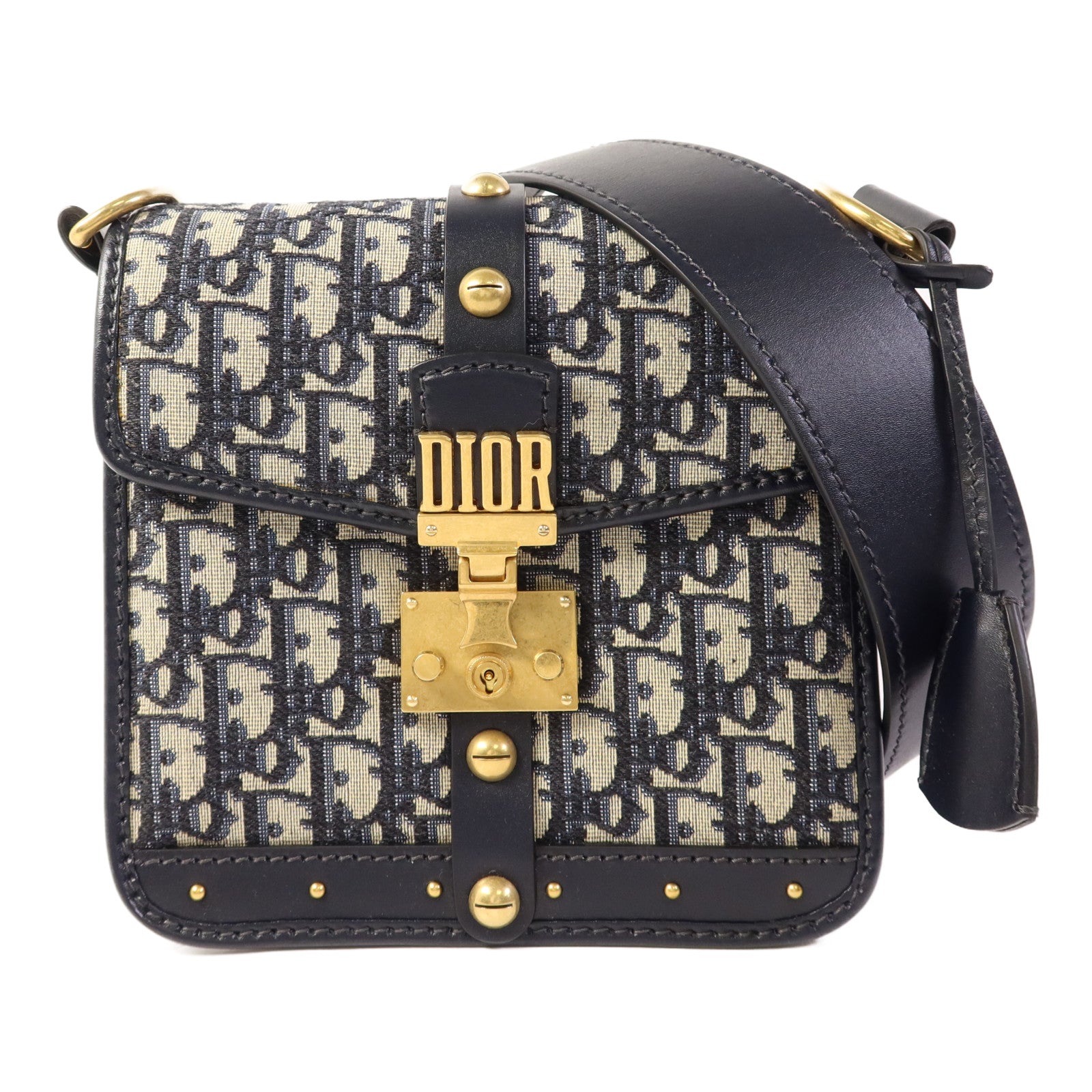 Dior 帆布Shoulder Bag金扣肩背袋