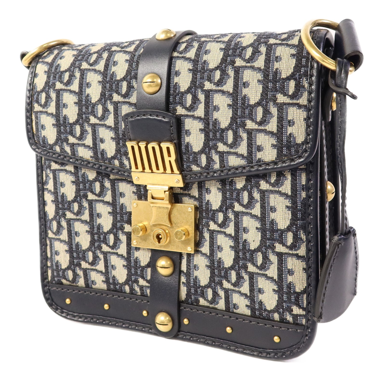 Dior 帆布Shoulder Bag金扣肩背袋