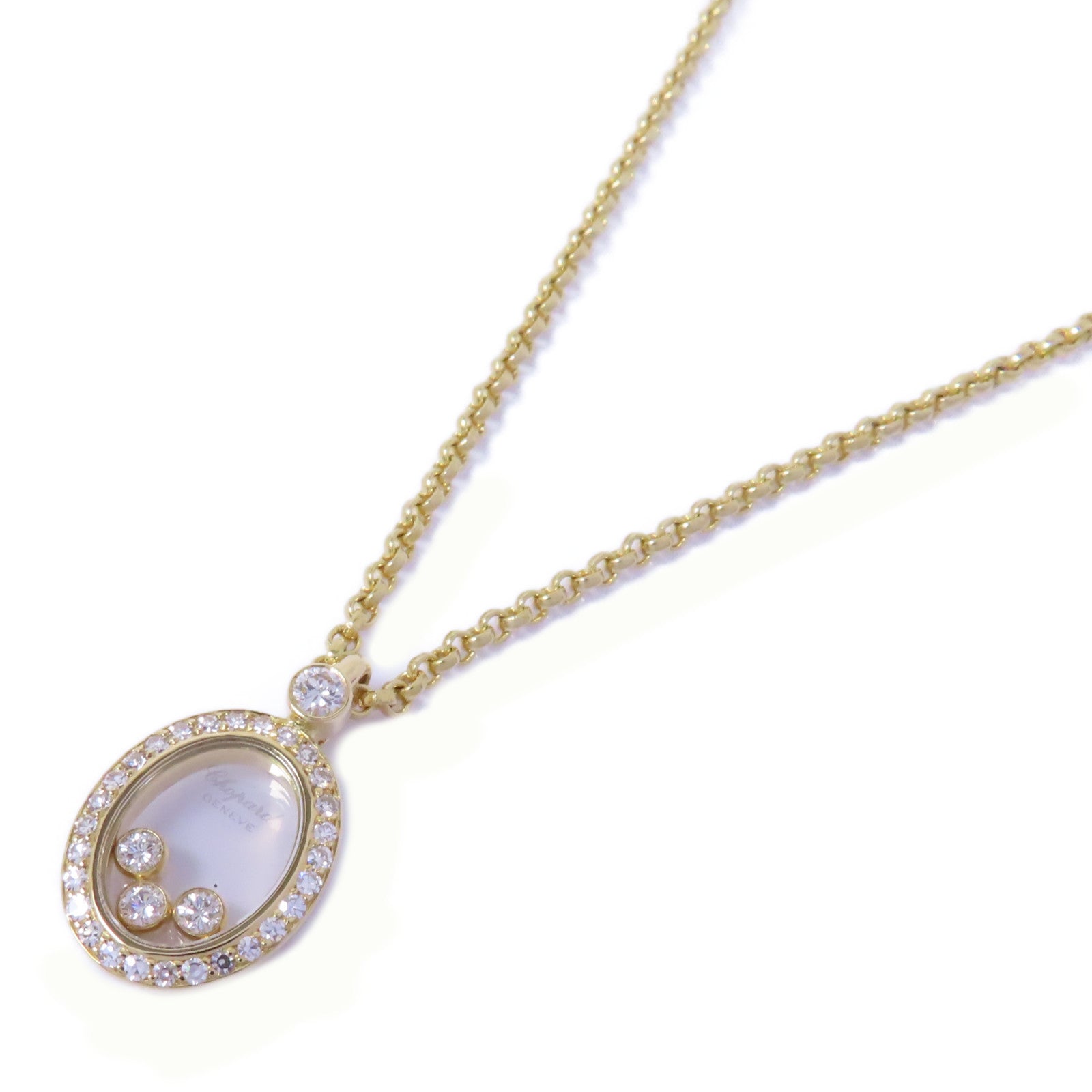 Chopard 【激減優惠】18K黃金/鑽石Happy Diamond Necklace項鏈