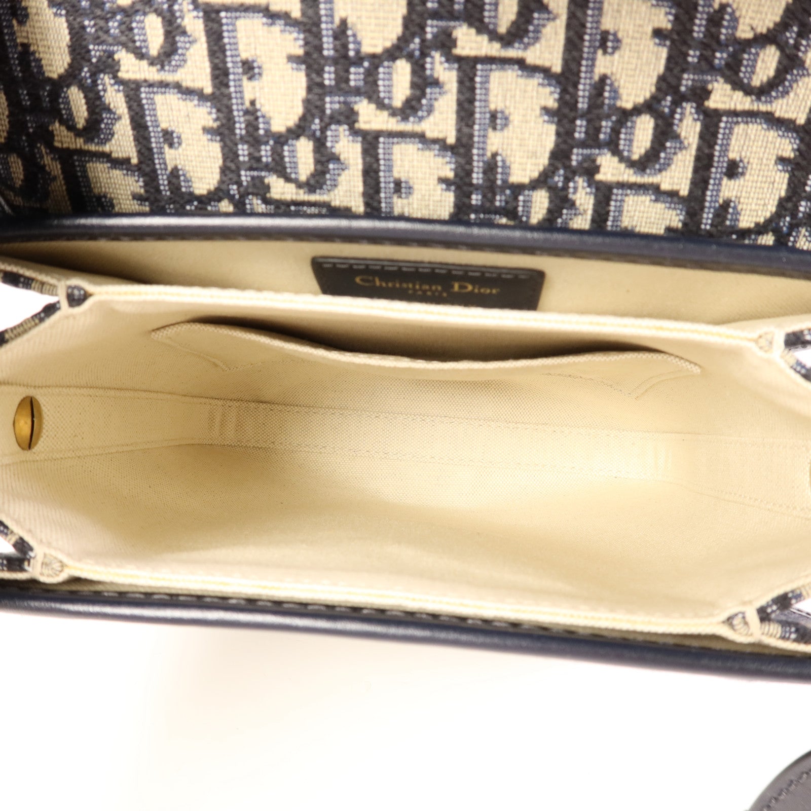 Dior 帆布Shoulder Bag金扣肩背袋