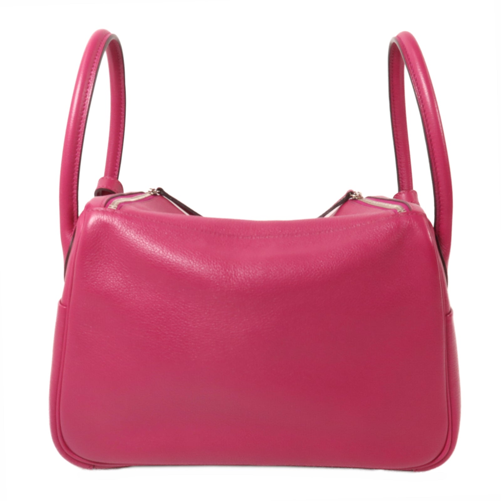 HERMES Evercolor皮革Lindy 26手挽肩背兩用袋Rose Purple