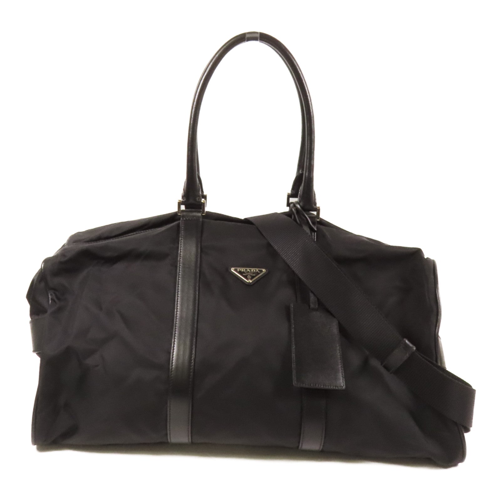 PRADA 尼龍Shoulder Bag銀扣手挽肩背兩用袋