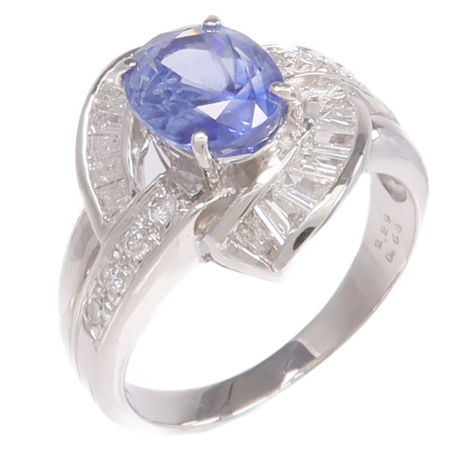 JEWELRY PT900鉑金Sapphire Diamond Ring藍寶石/鑽石戒指
