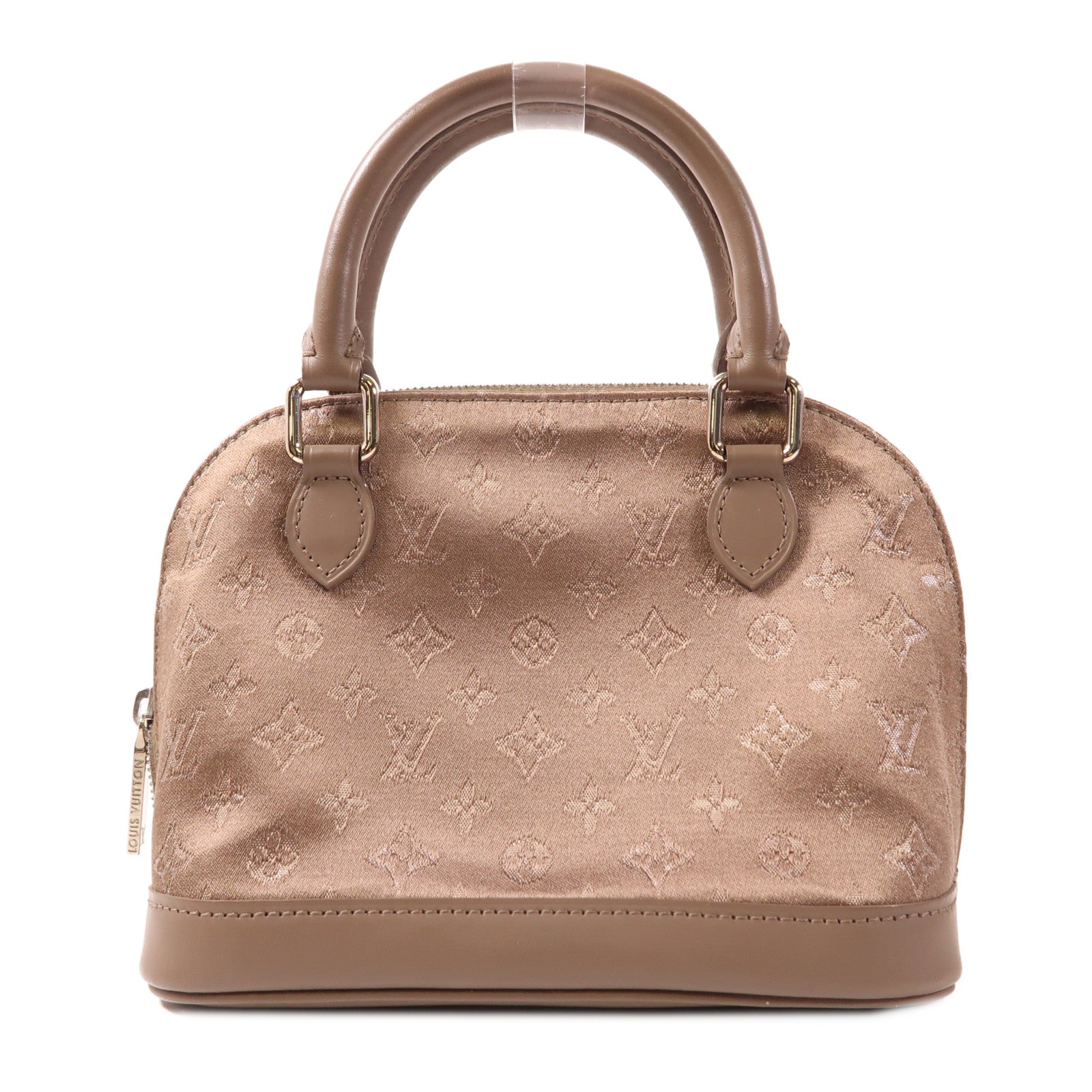 LOUIS VUITTON Monogram Satin Little Alma銀扣手挽袋