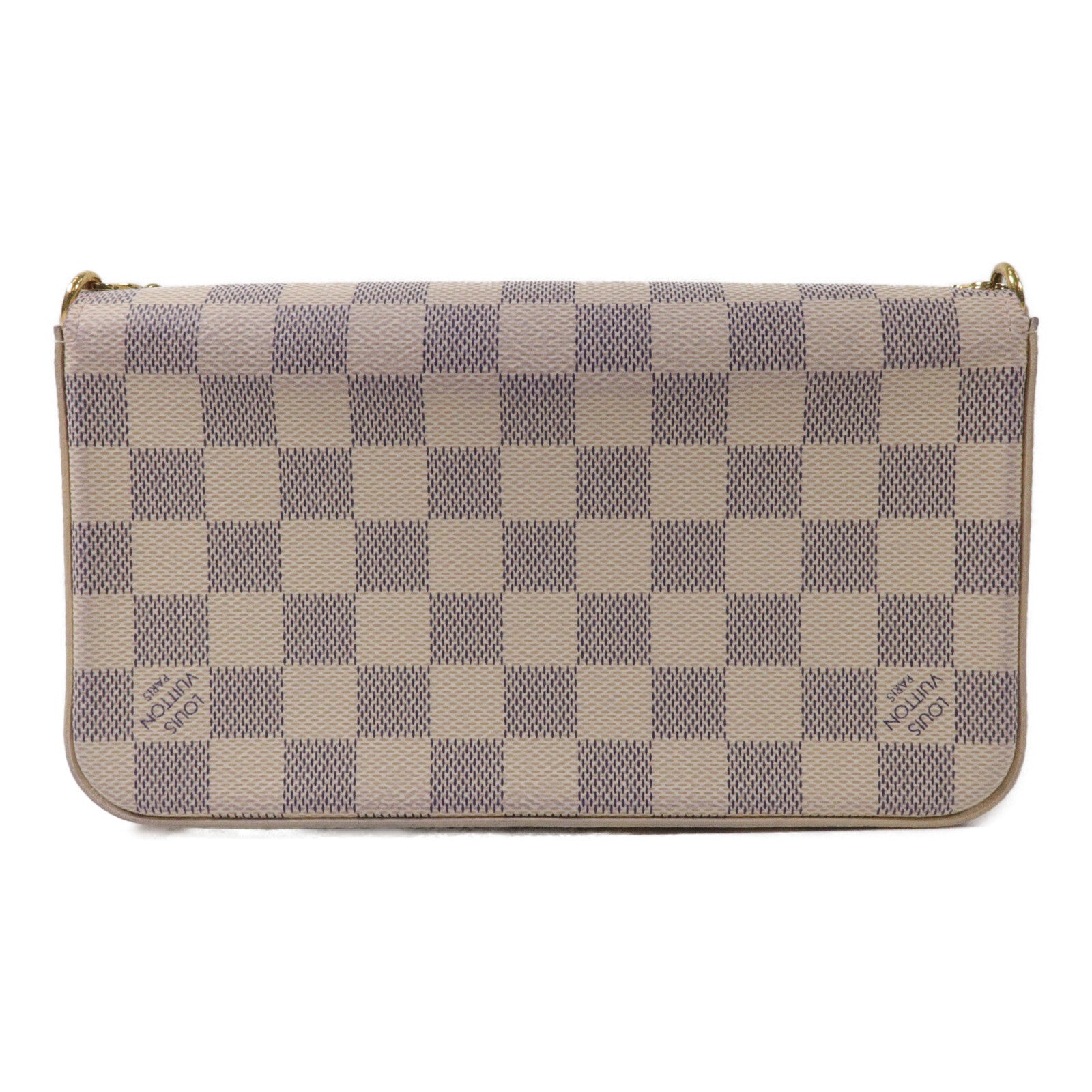 LOUIS VUITTON Damier Azur Felicia Pochette鏈帶肩背袋