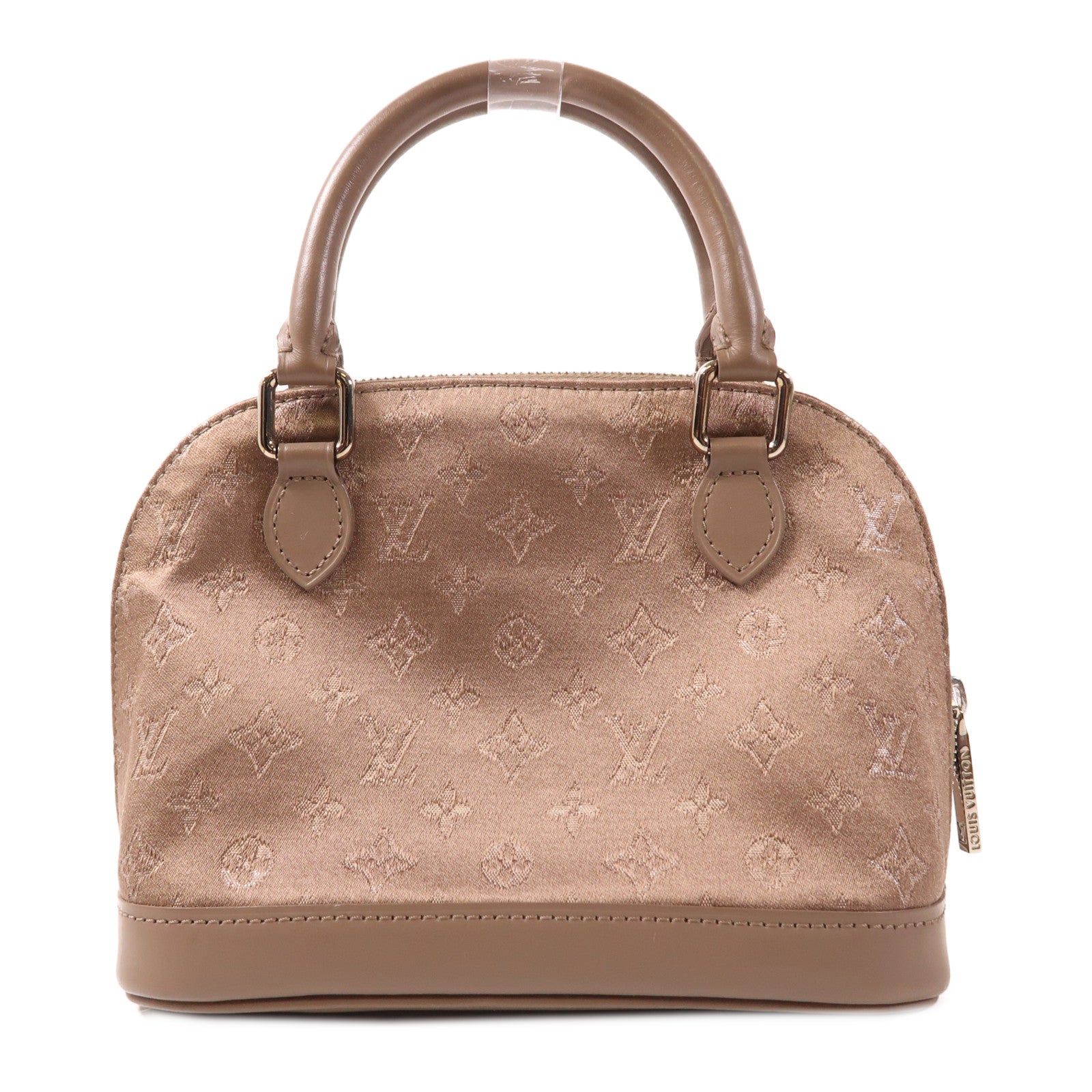 LOUIS VUITTON Monogram Satin Little Alma銀扣手挽袋
