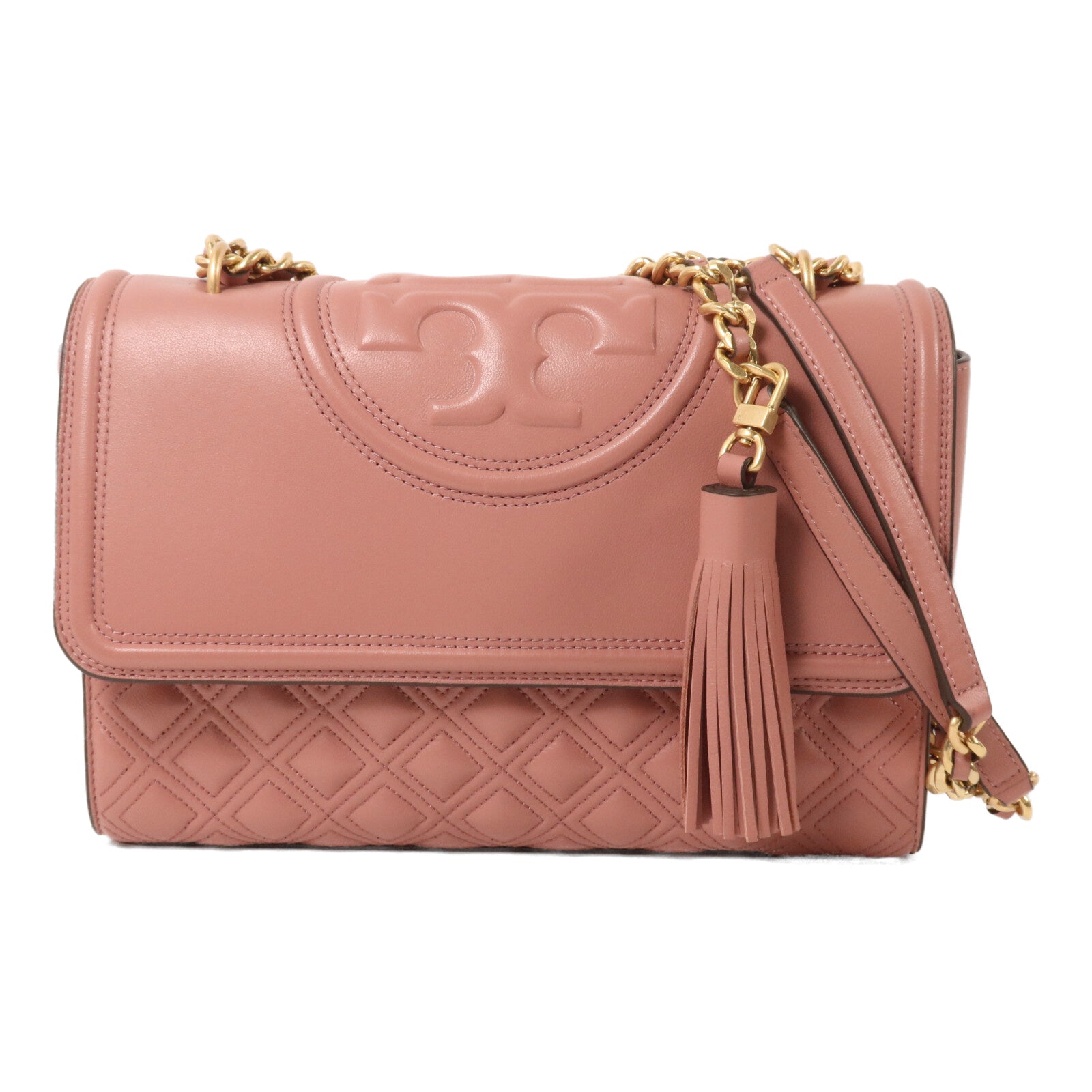 Tory Burch 牛皮皮革Fleming Convertible鏈帶肩背袋
