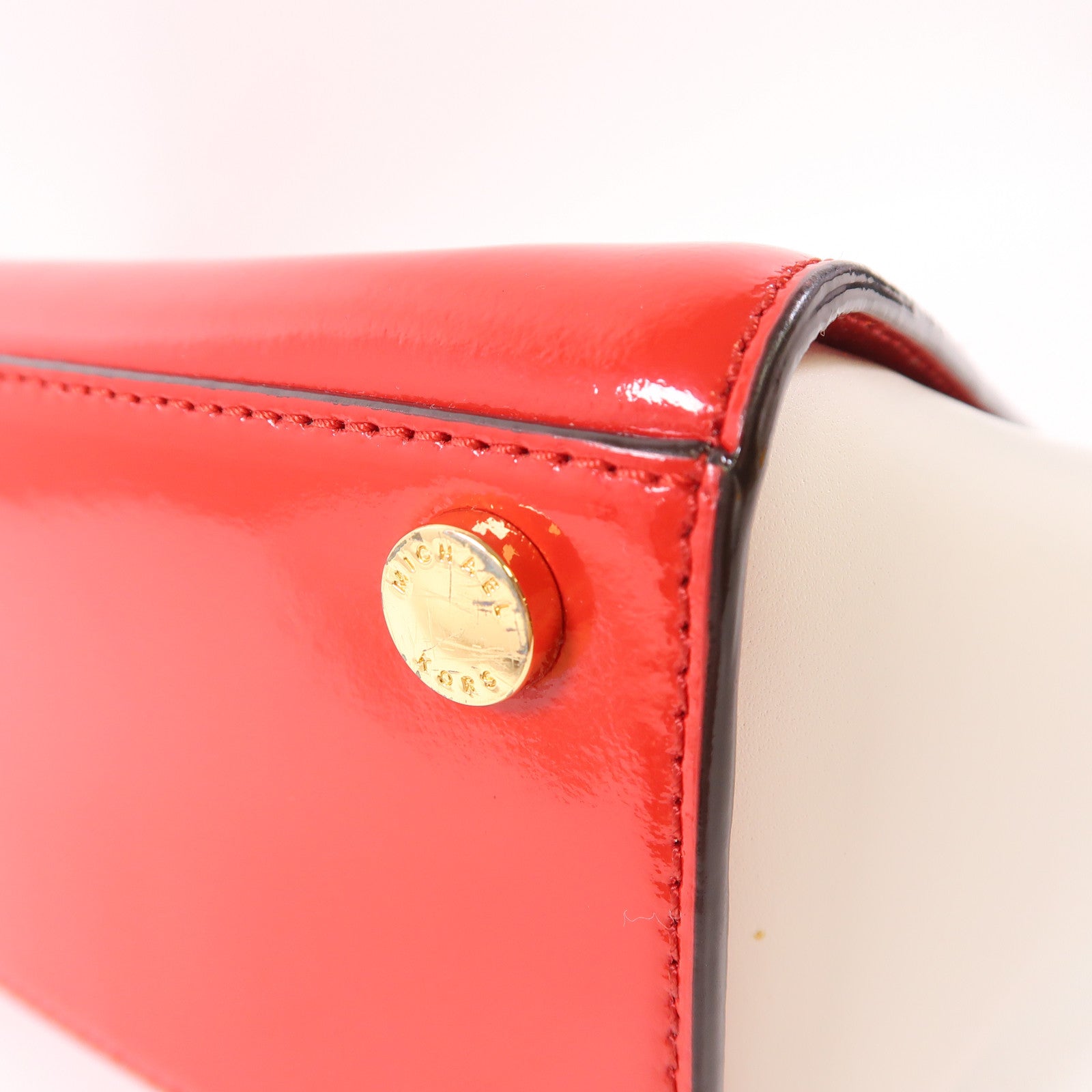 Michael Kors 漆皮皮革Hand Bag金扣手挽袋