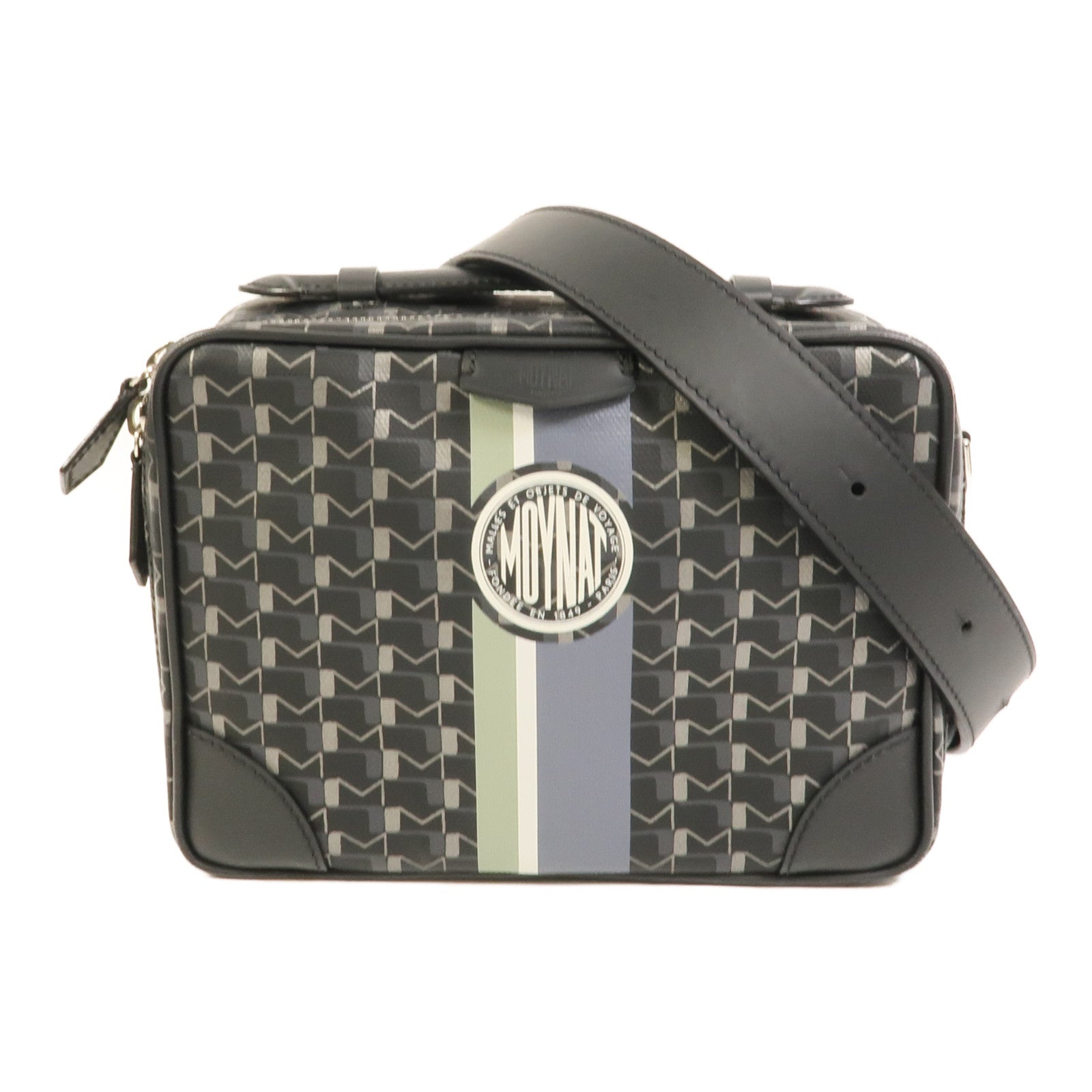 Moynat 塗層帆布Camera Bag手挽肩背兩用袋