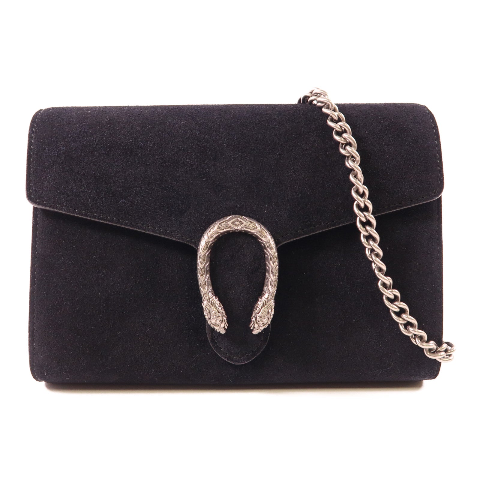 GUCCI GG SHW Dionysus Chain Wallet Chain Shoulder Bag 401231 Suede Black