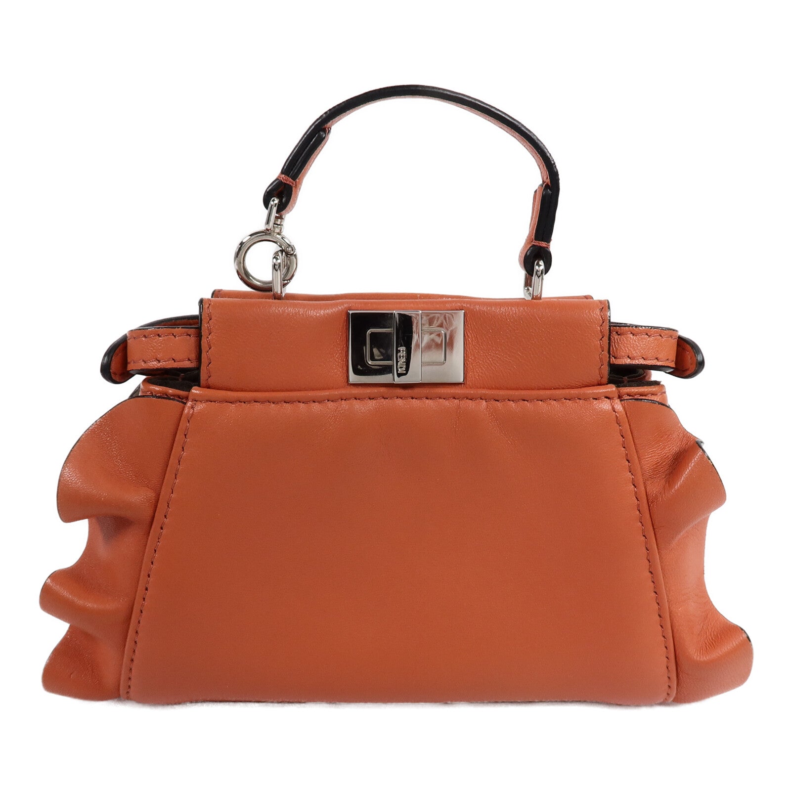 FENDI 羊皮皮革Mini Peekaboo手挽肩背兩用袋