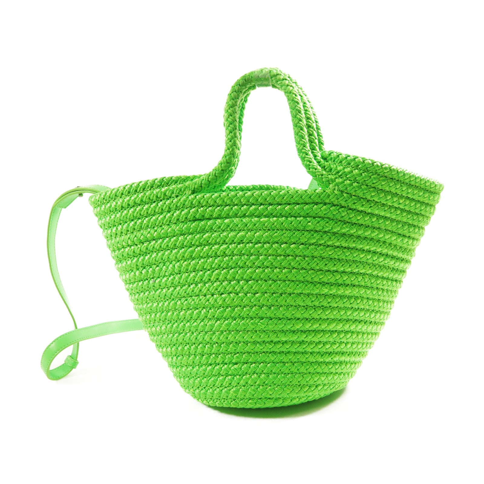 BALENCIAGA SHW Ibia Small Logo 2Way Shoulder Hand Bag Nylon 695612 Green