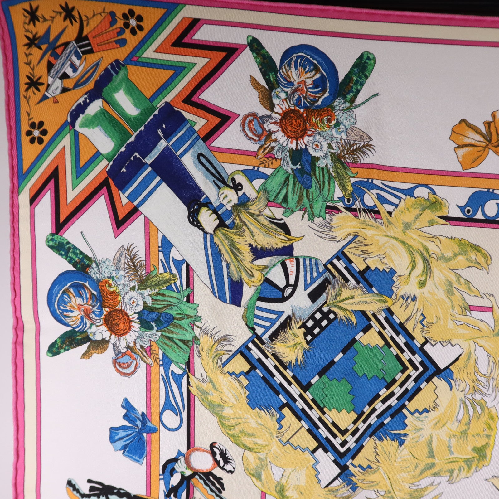 HERMES 絲質Scarf 90X90絲巾Multicolor