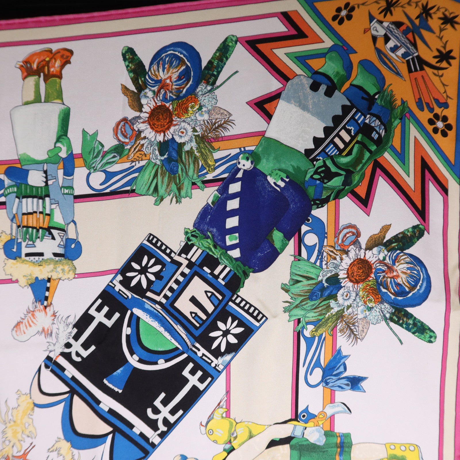 HERMES 絲質Scarf 90X90絲巾Multicolor